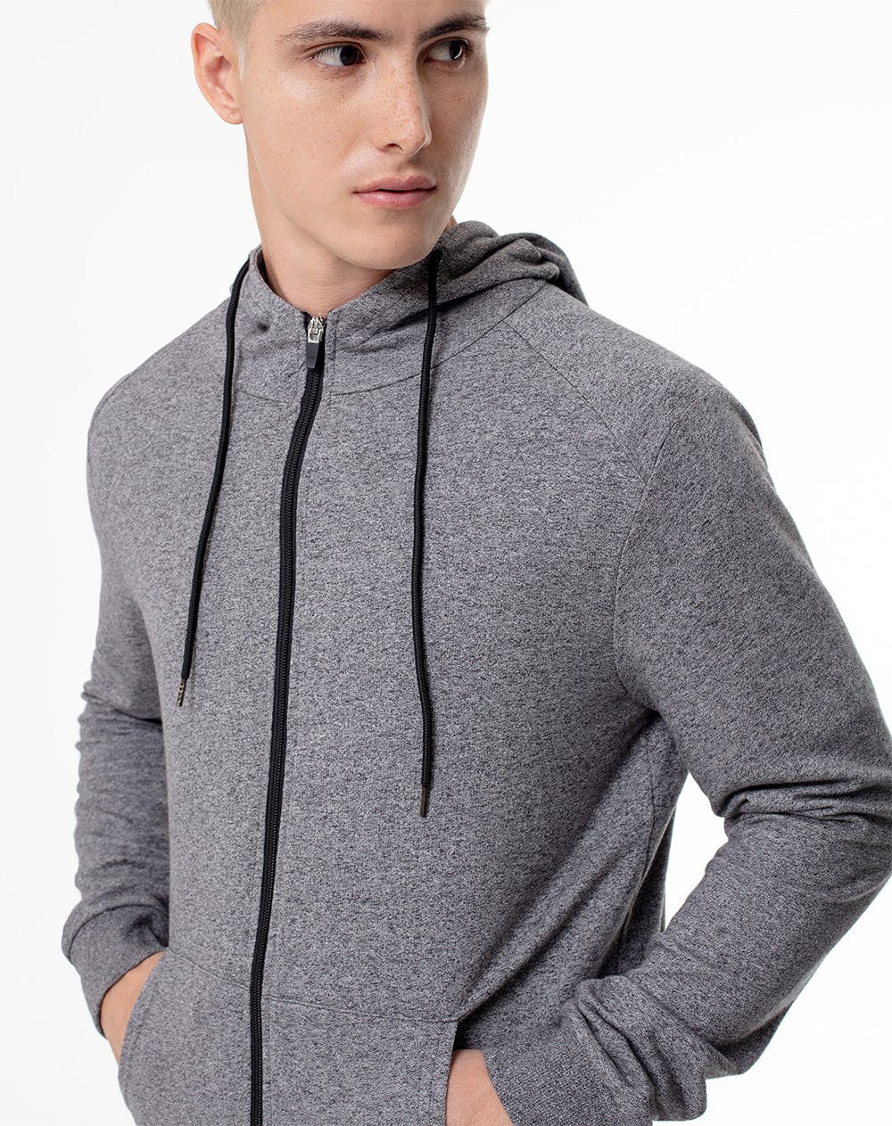 Chaqueta regular algodón gris hombre - imagen 3