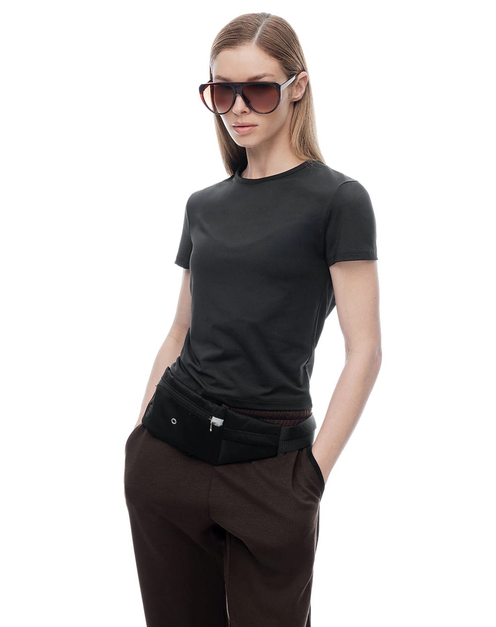 Camiseta deportiva secado rápido negra mujer - imagen 2