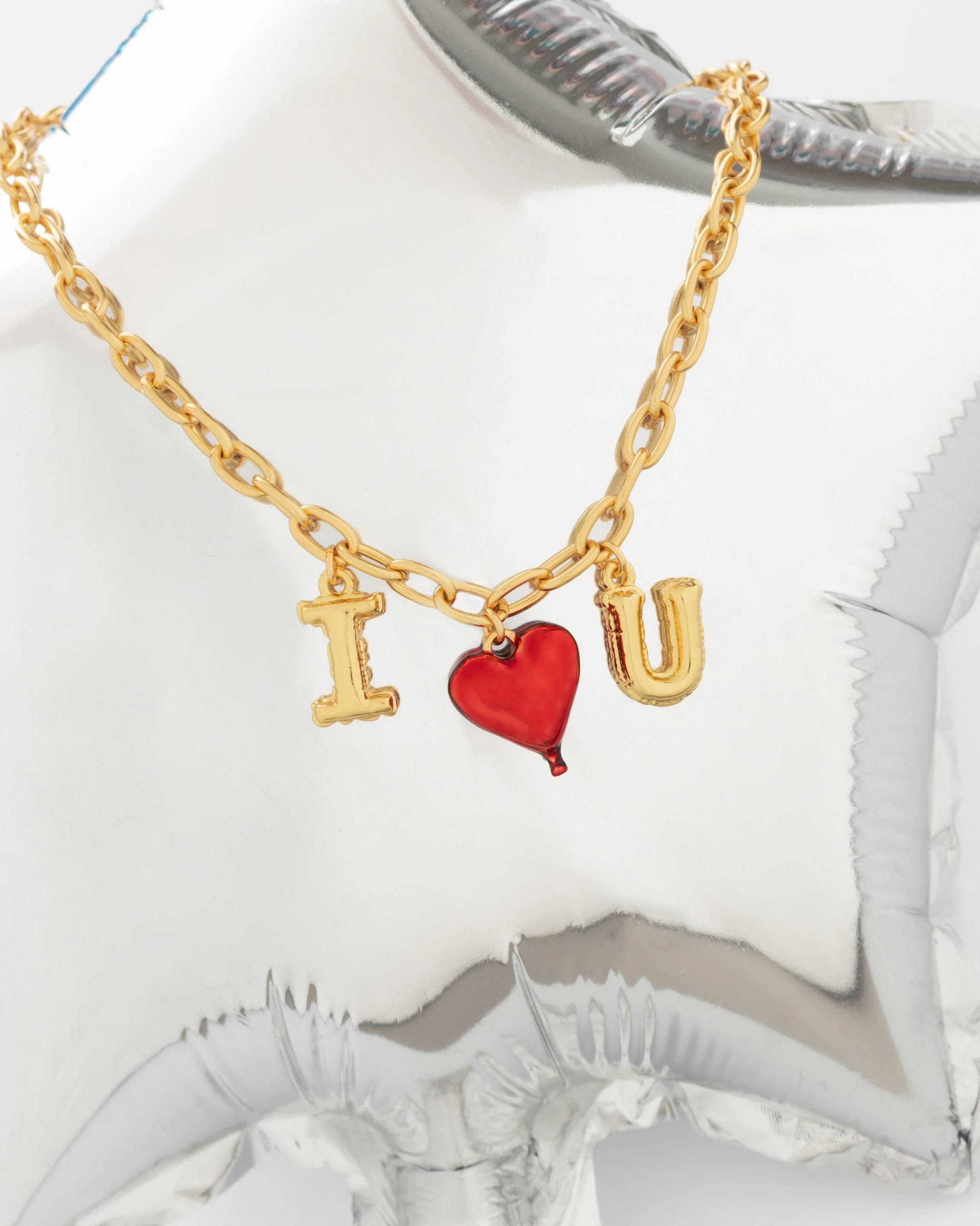 Collar I ♡ U + Aretes - imagen 2