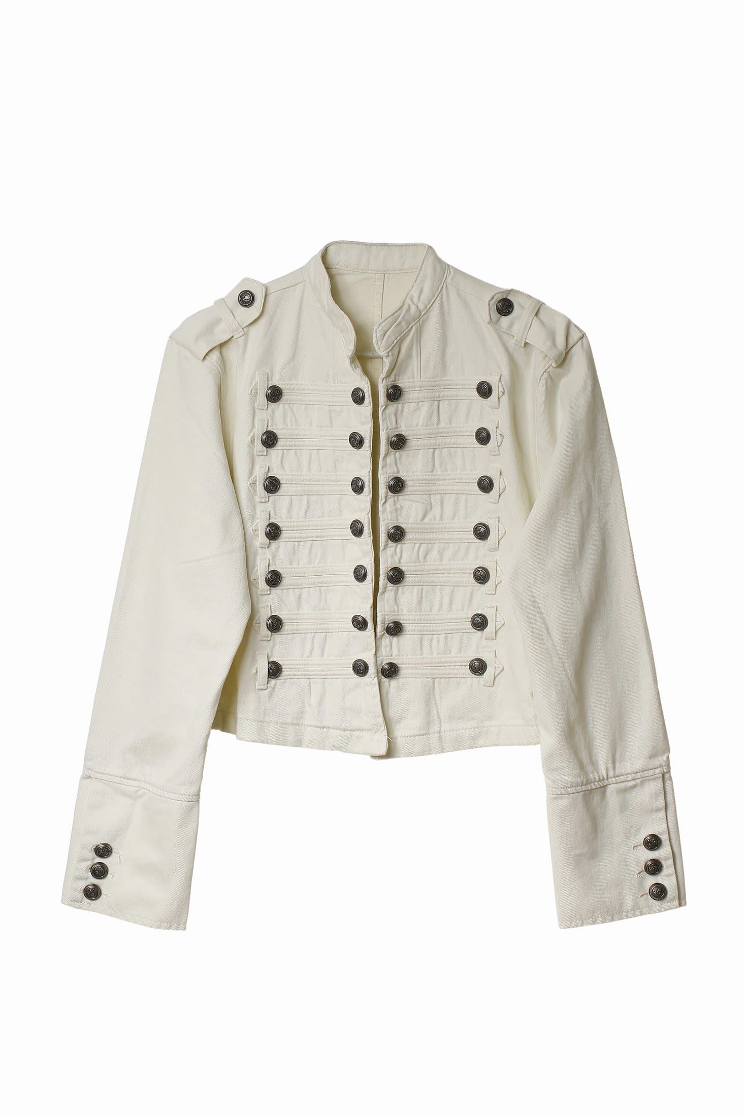 DENIM NAPOLEON JACKET, WHITE - imagen 3