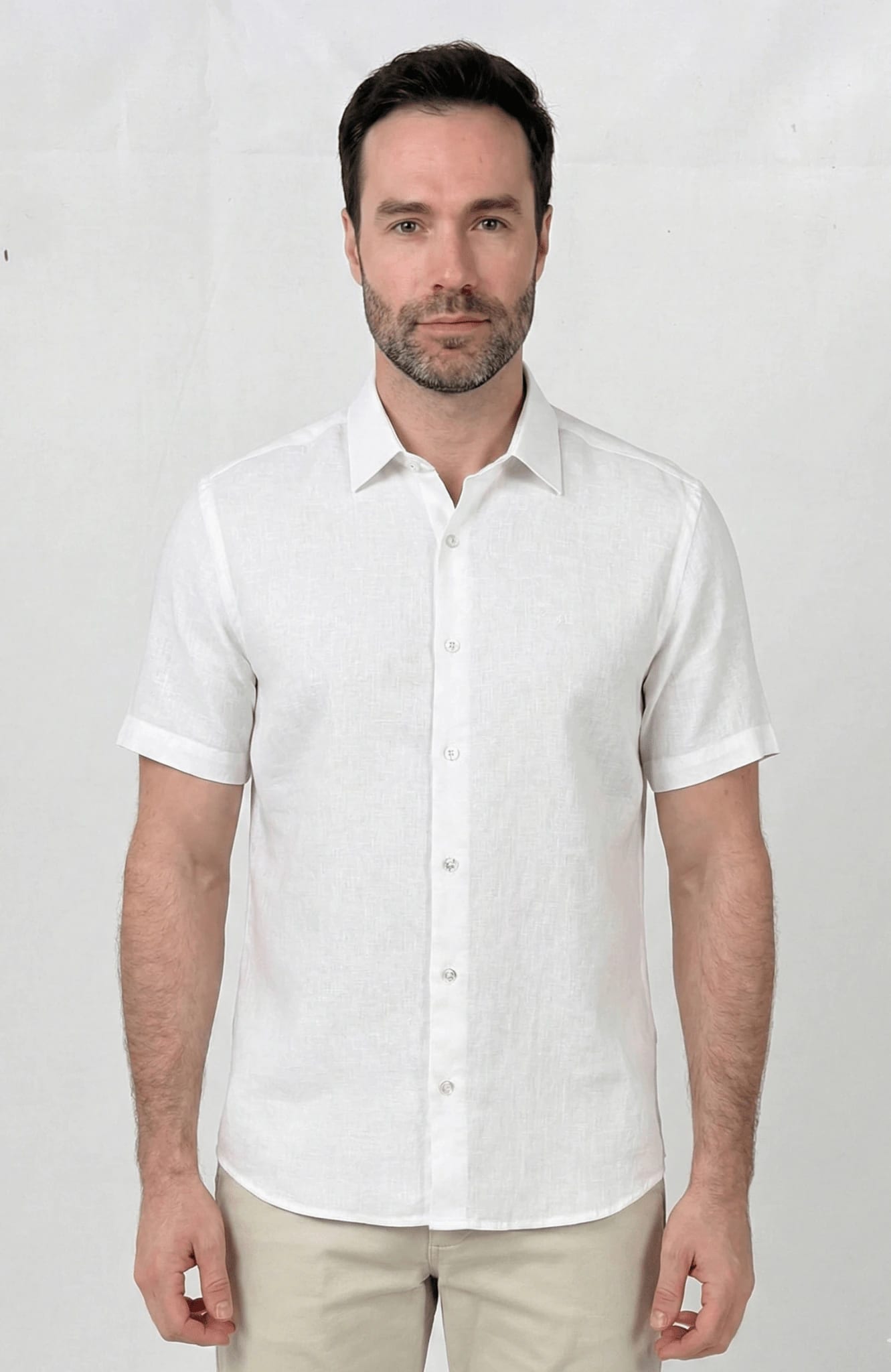 Camisa en lino manga corta para hombre Jon Sonen 017225031 - imagen 1