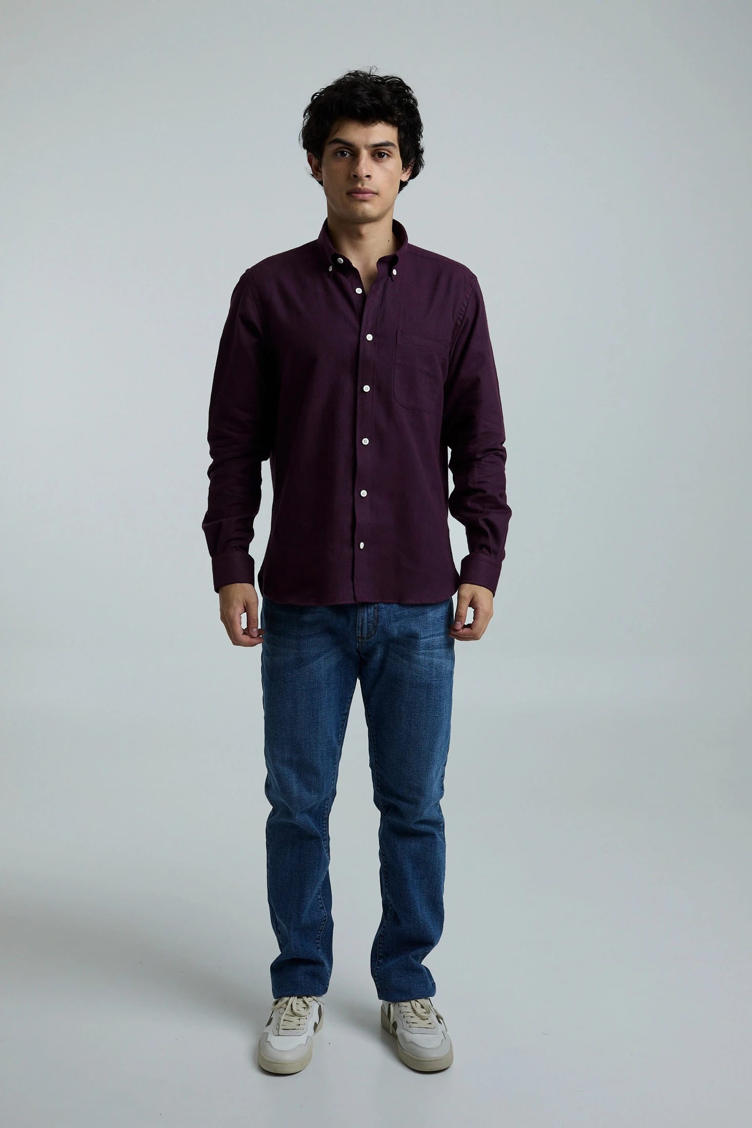 Camisa twill vinotinto - imagen 8