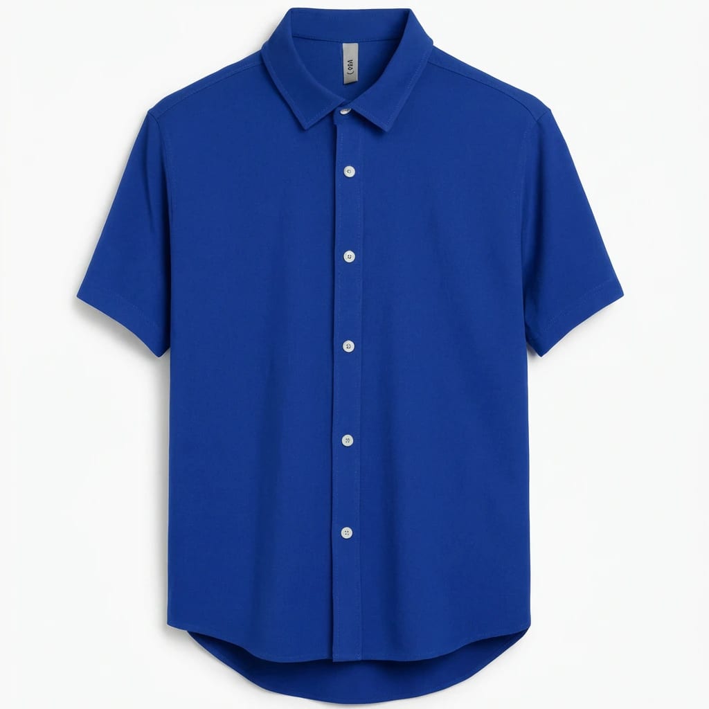 Camisa Cuello Clasico Azul Medio JO002 - imagen 2
