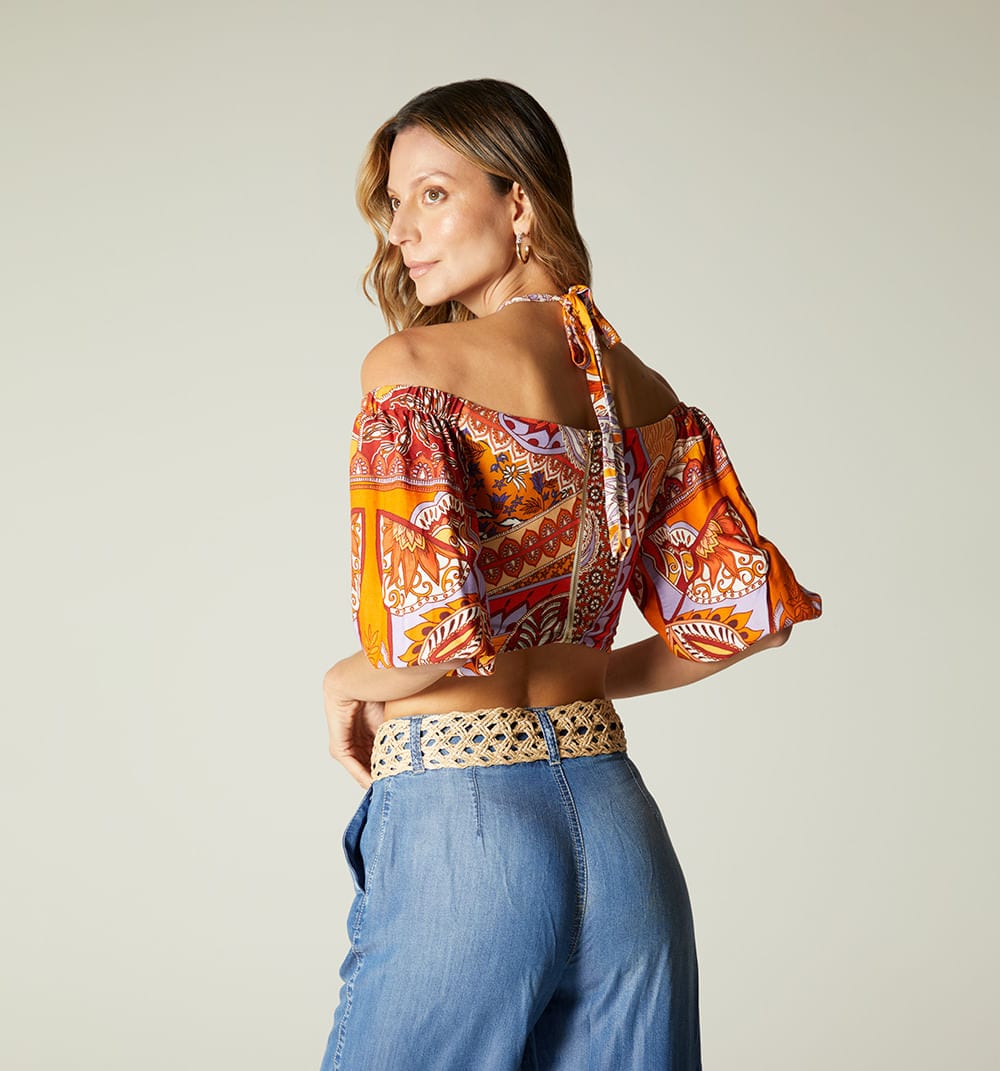 Blusa escote bandeja manga 3/4 - imagen 4