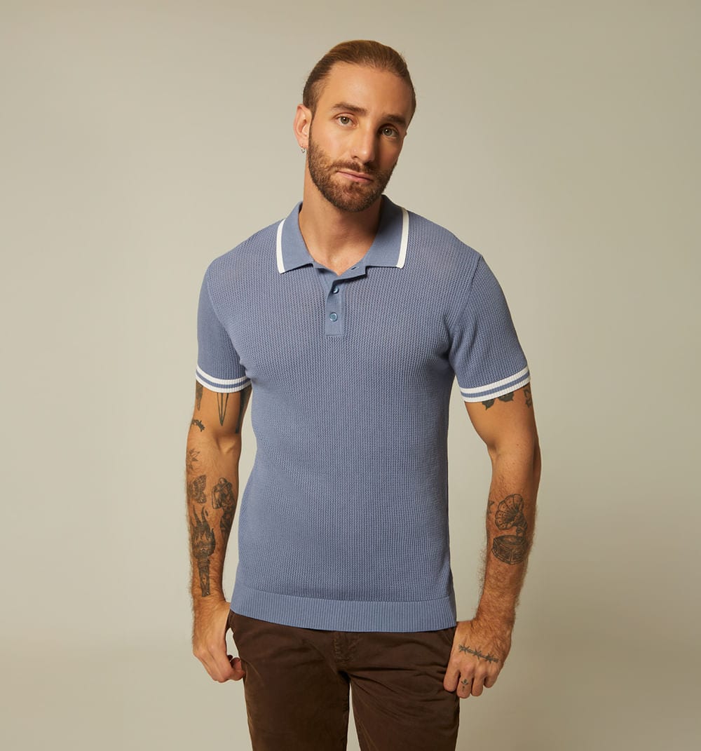 Polo para hombre tejida - imagen 2