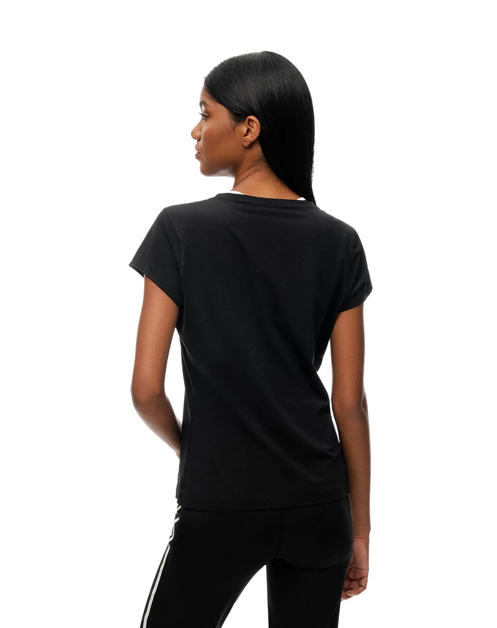 Camiseta deportiva secado rápido negra mujer - imagen 10