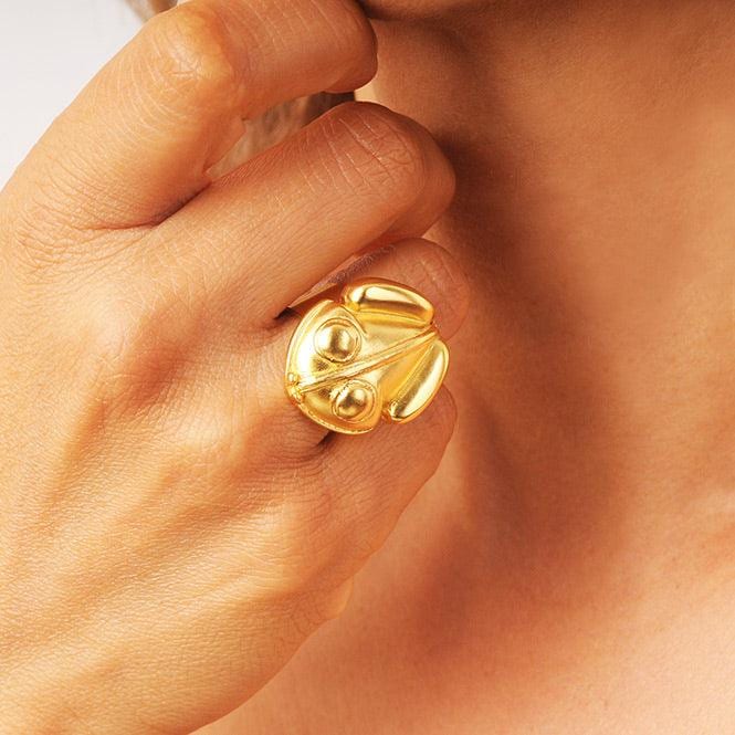 Anillo Rana Lisa una Trenza Tairona - imagen 3