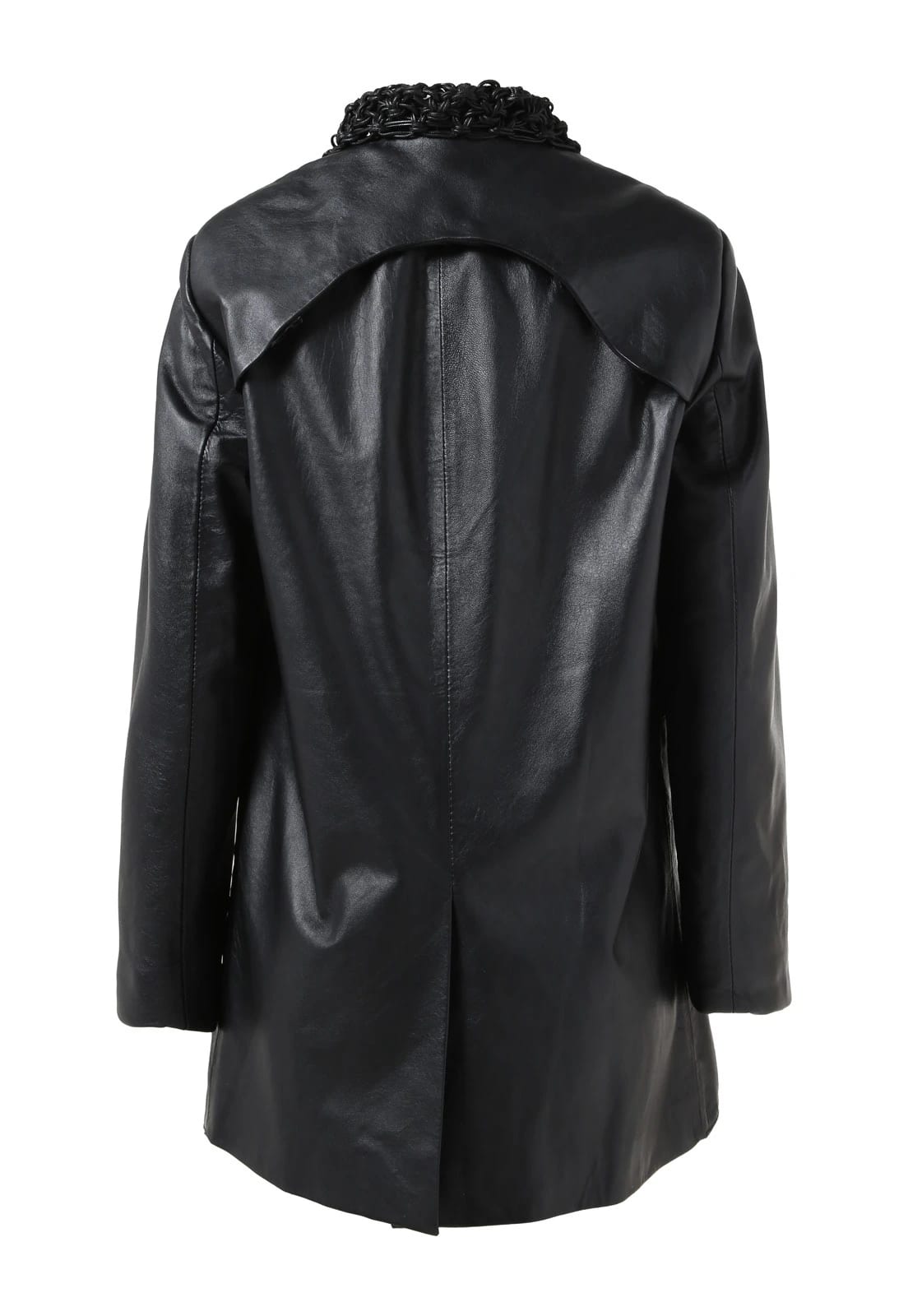 MACRAME LAPEL LEATHER BLAZER - imagen 3