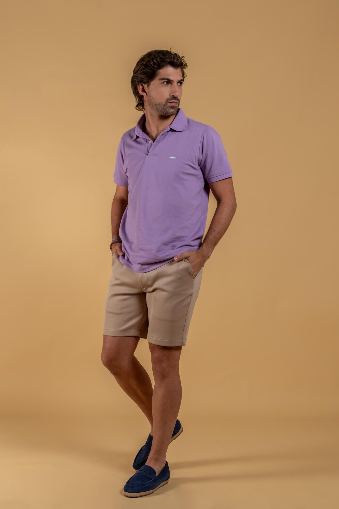 CAMISETA POLO LILA - imagen 2