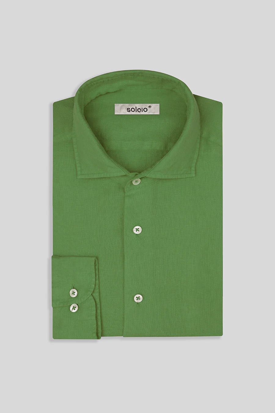 Men’s linen shirt forest green - imagen 4
