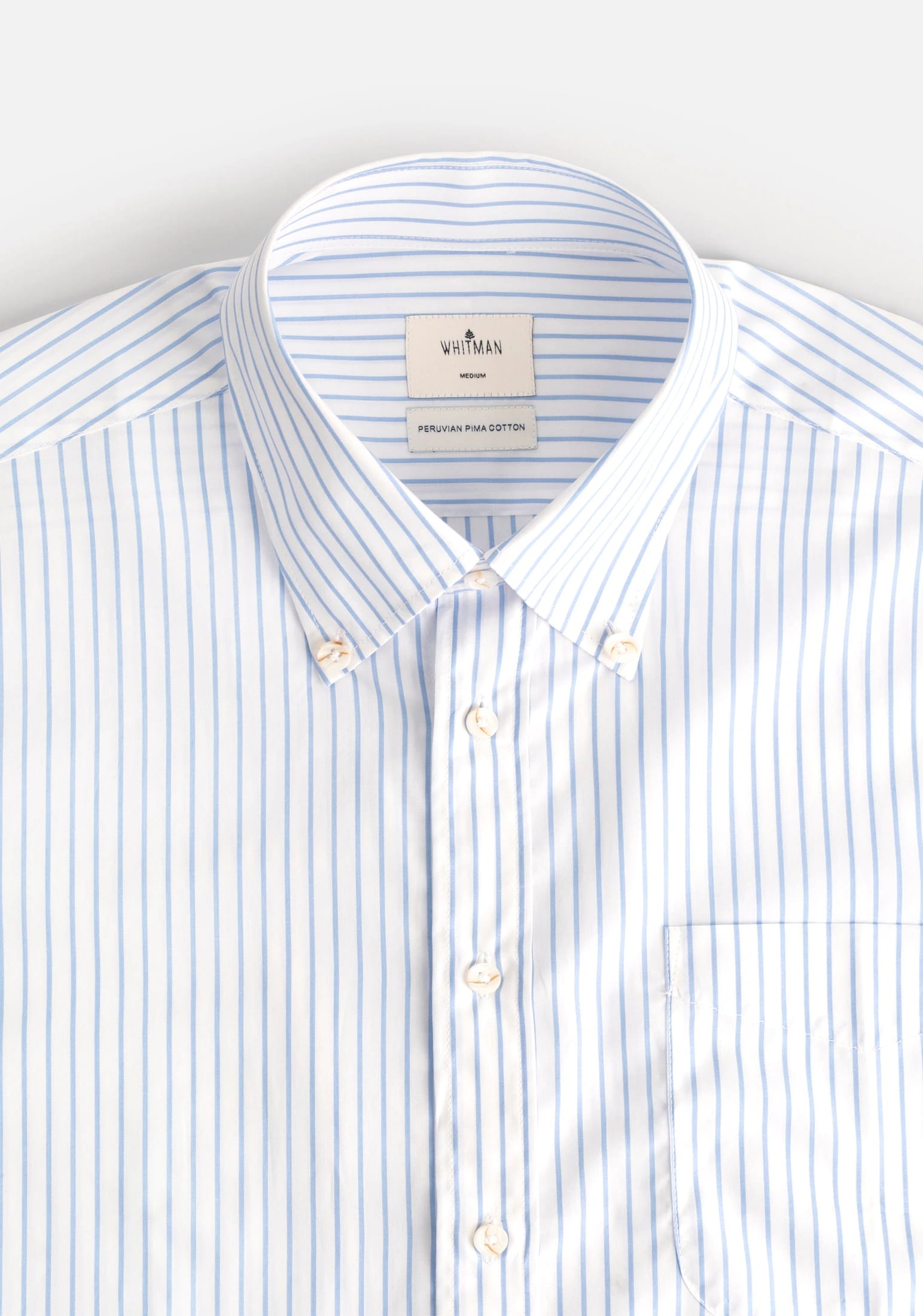 Camisa H CBD Rayas Bols. Grd. Azul Medio - imagen 2