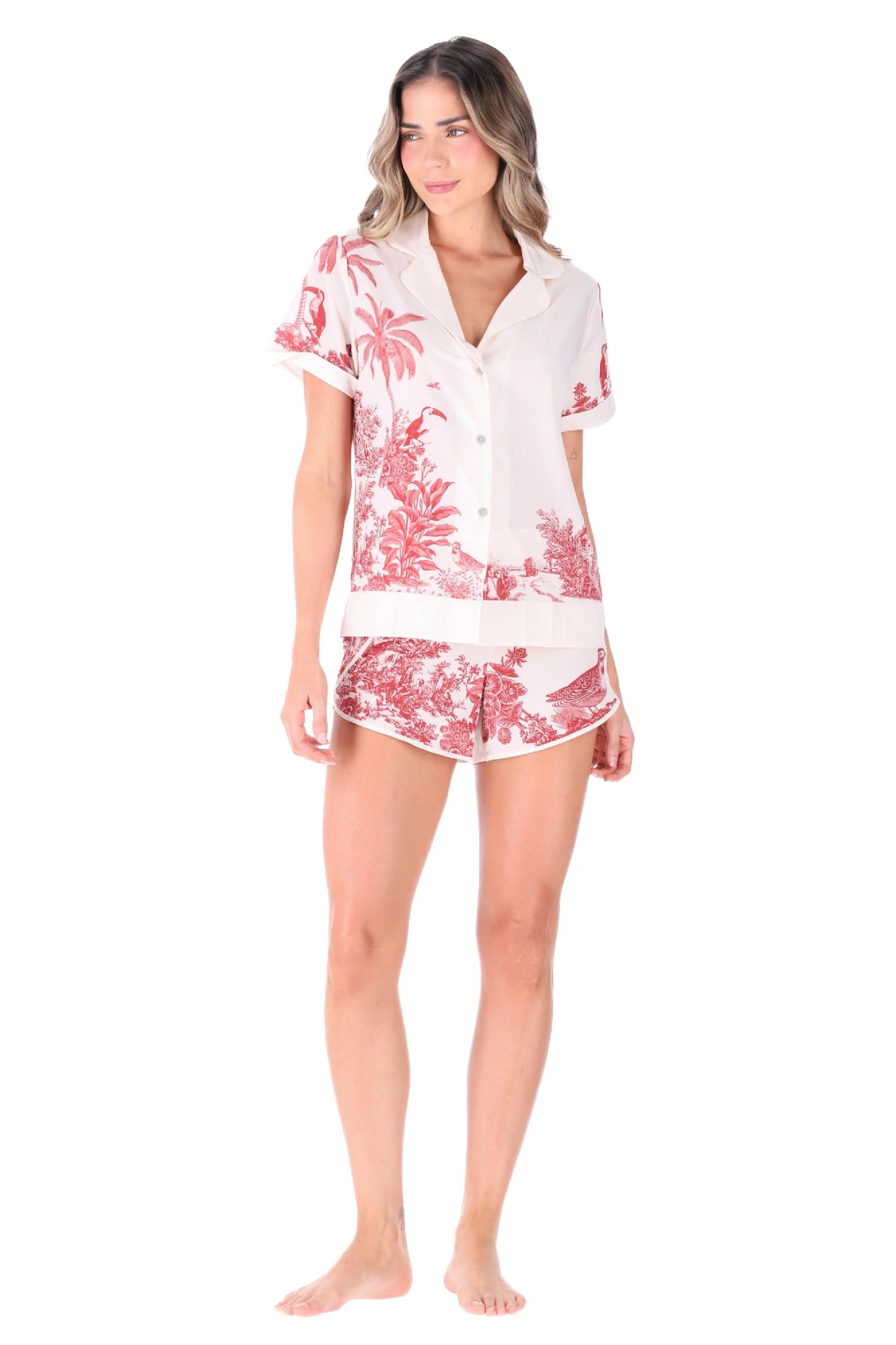 PIJAMA SHORT ELLIPSE ECOS ESTAMPADO - imagen 1