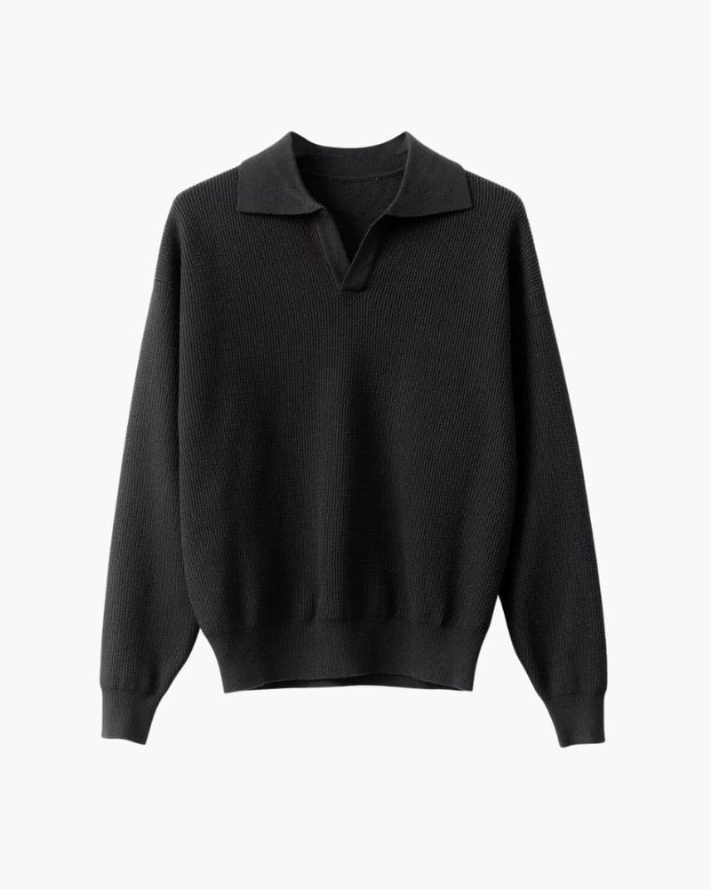 Textured Knit Polo Sweater - imagen 3