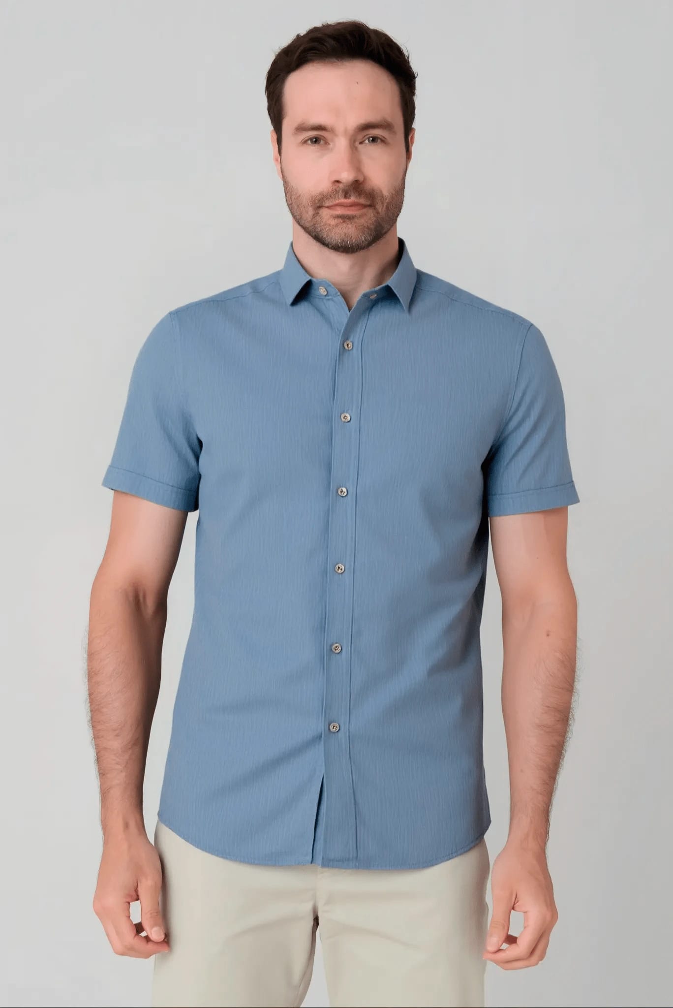 Camisa Manga Corta Jon Sonen Lino-Algodón - imagen 1