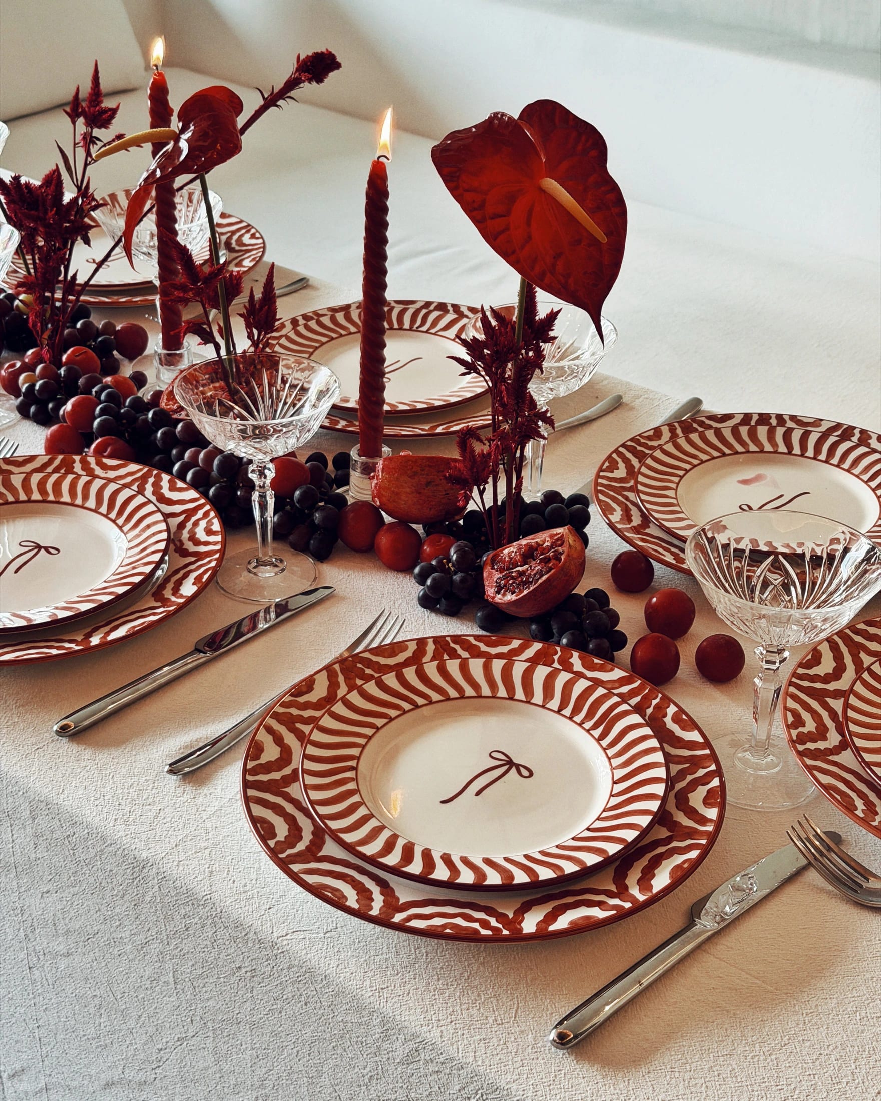 SET X2 DINNER PLATE - RED - imagen 4