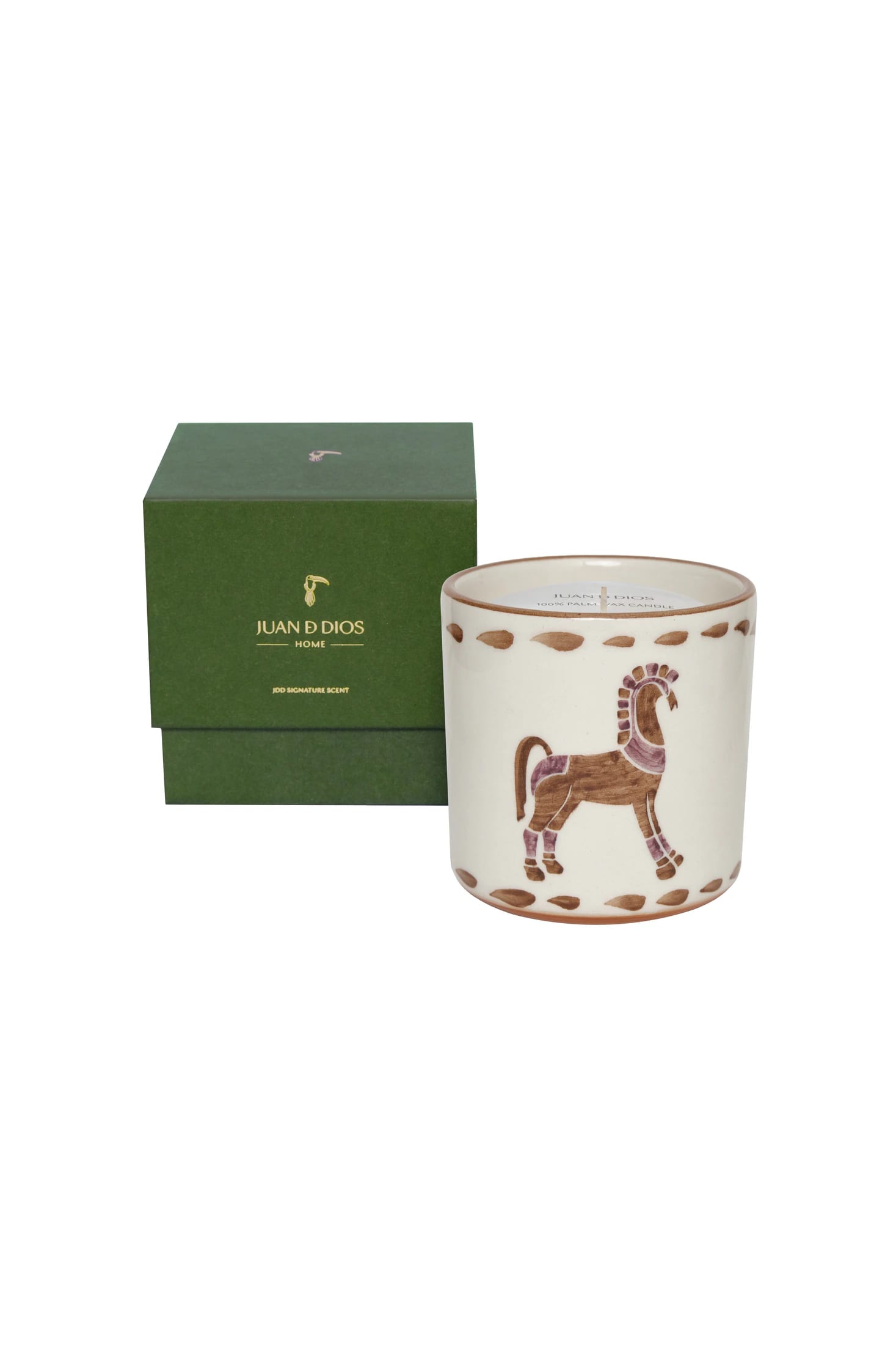 Solana Horse Ceramic Candle / Chocolate & Purple - imagen 1