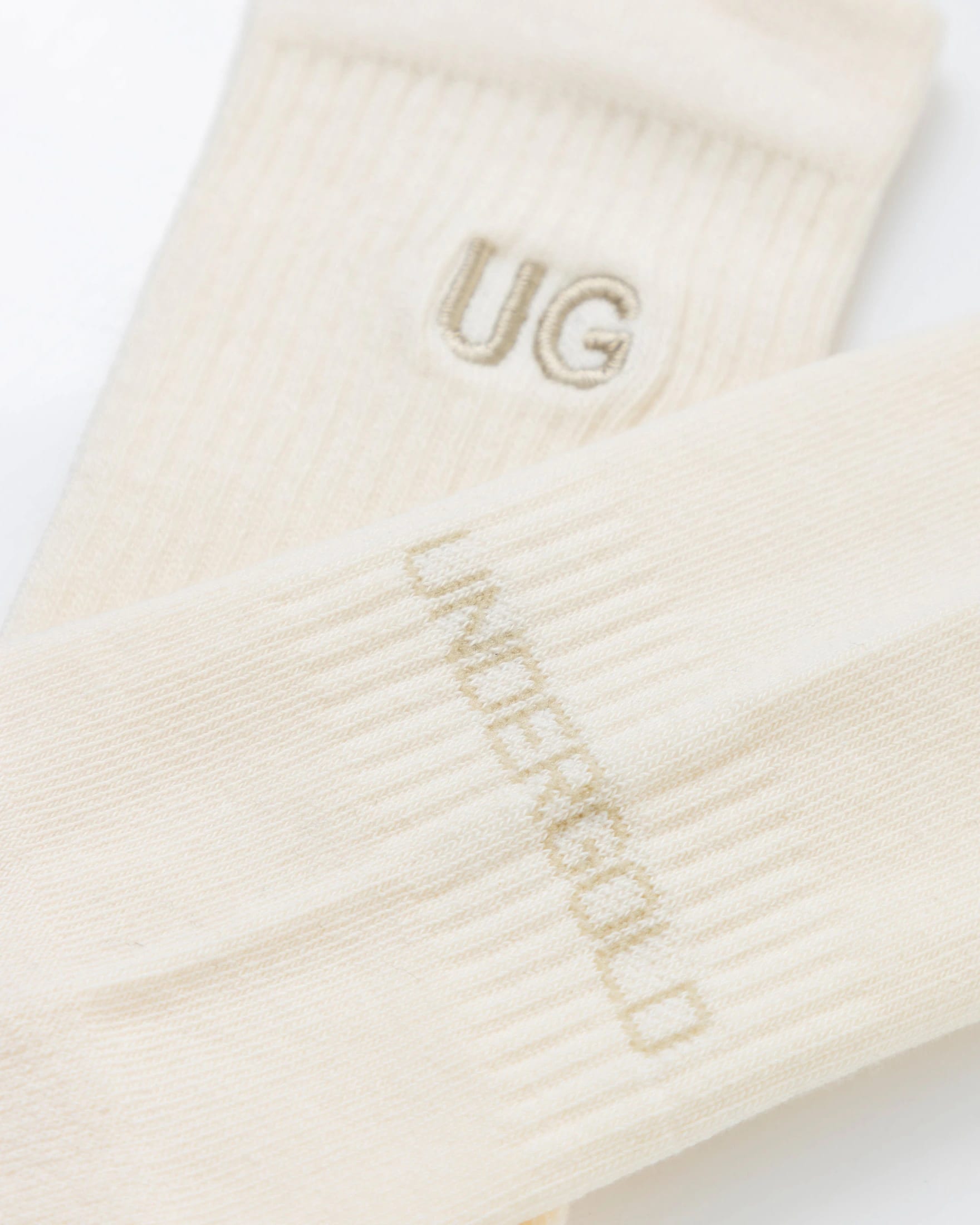 Basics Embroidered UG Socks Cream - imagen 4