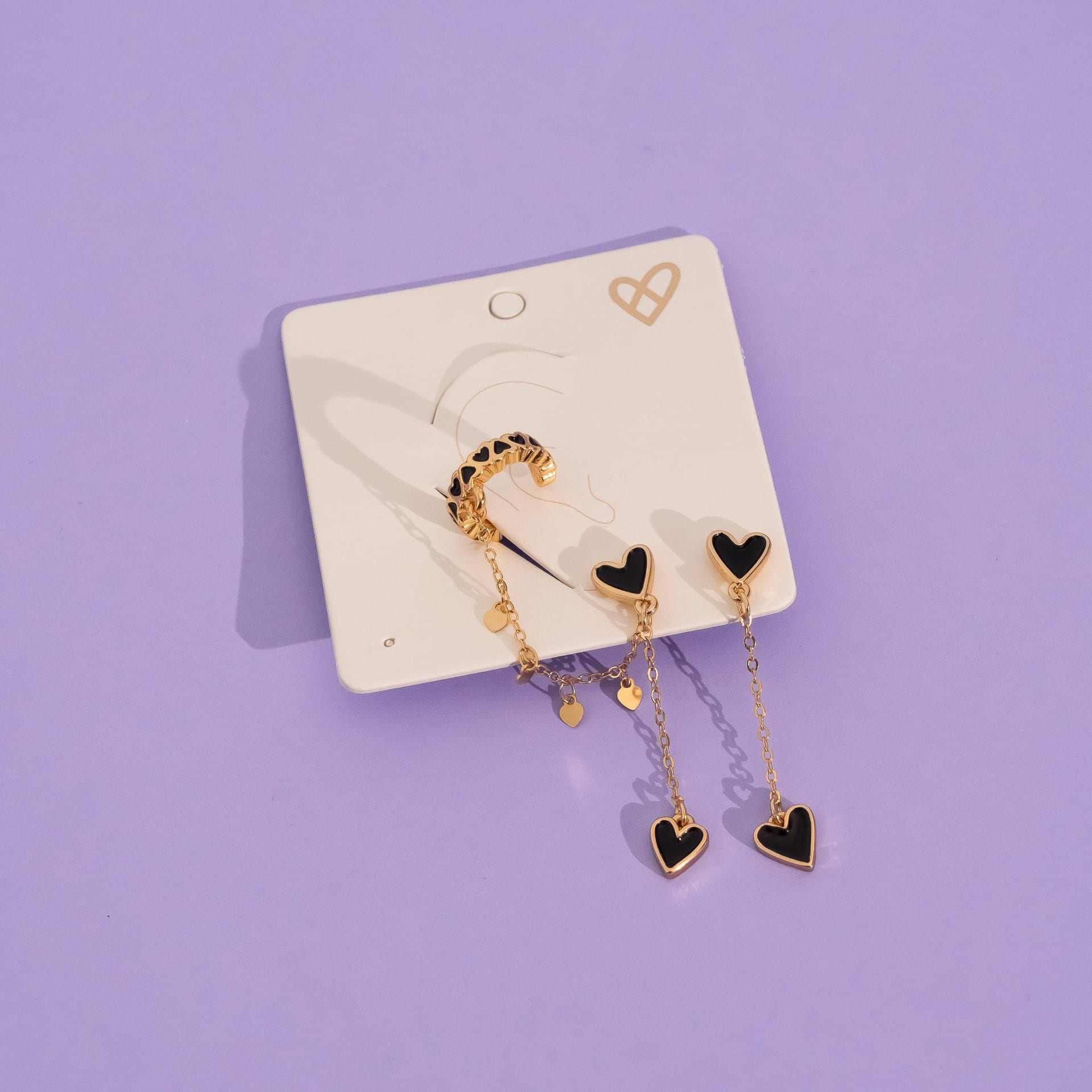 Set De Aretes Corazón - imagen 1