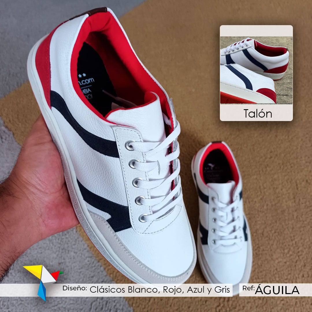 Clásicos Blanco, Rojo, Azul y Gris – Tenis ÁGUILA - imagen 2
