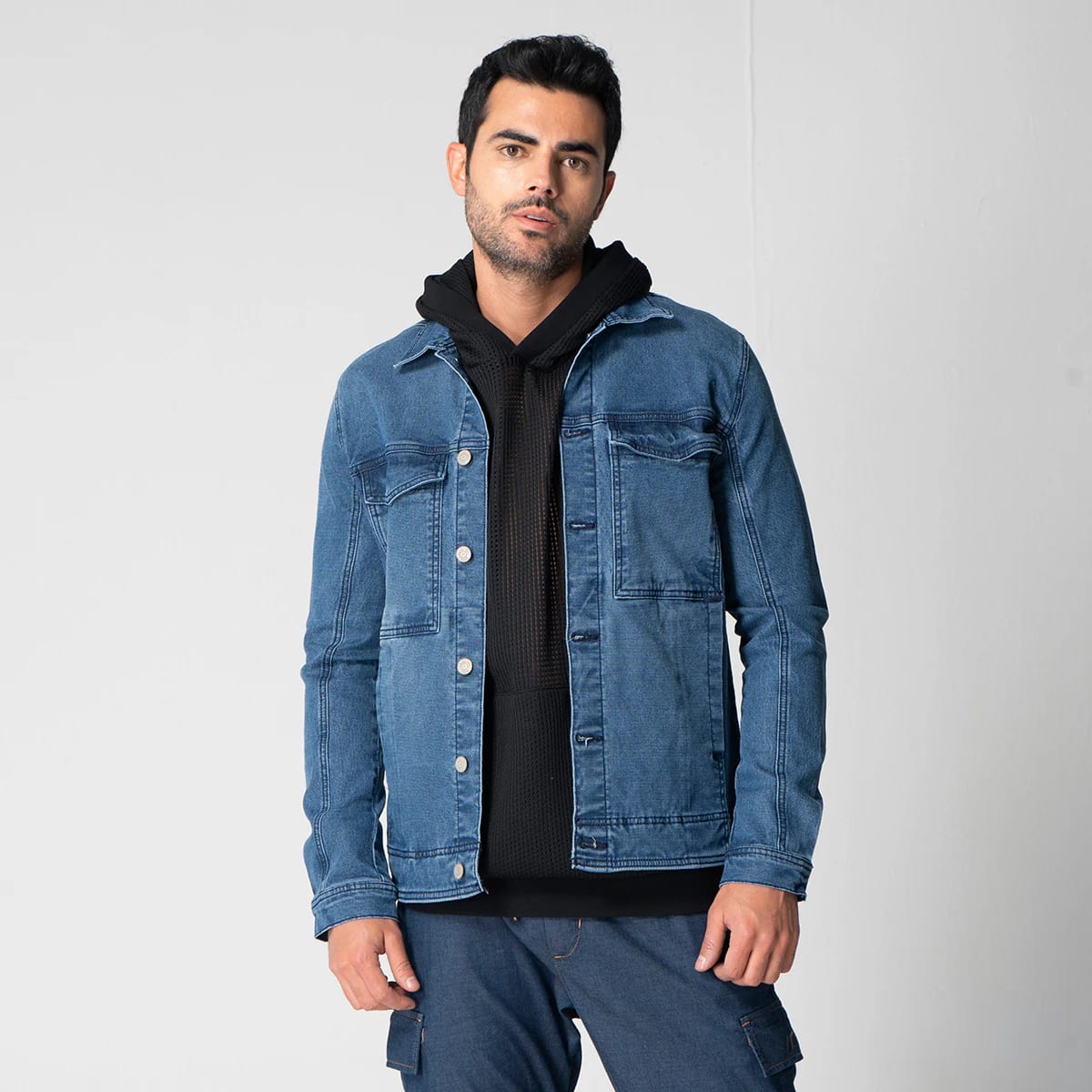 Chaqueta Denim Slim Dobby - imagen 1
