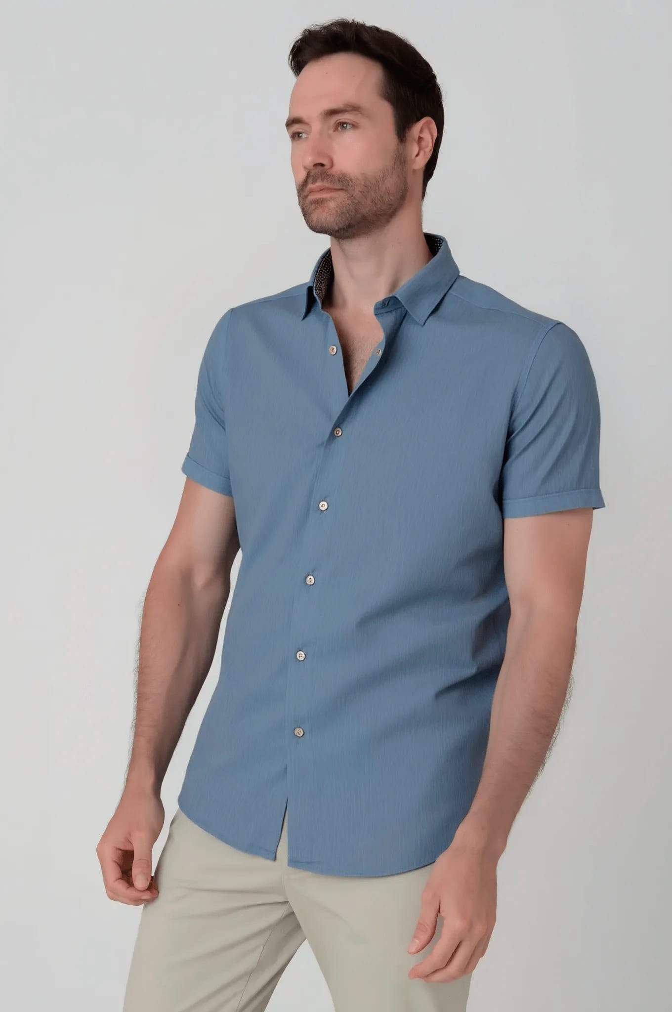 Camisa Manga Corta Jon Sonen Lino-Algodón - imagen 2