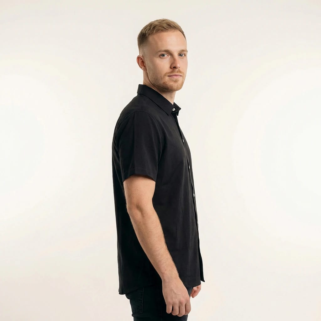 Camisa Cuello Clasico Negra JO011 - imagen 2