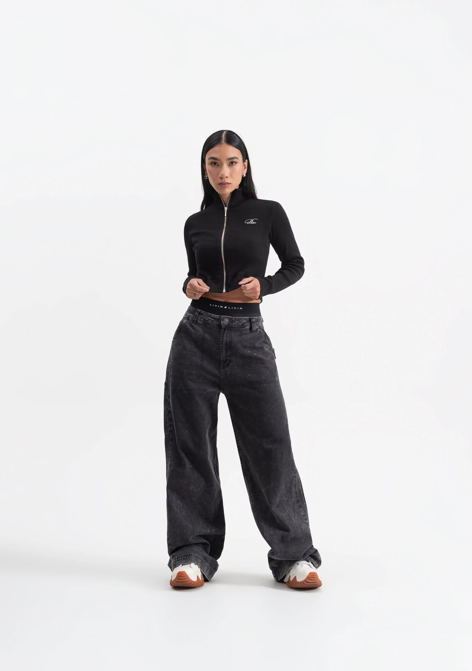 Knockout Woman Black Zip Jacket - imagen 6