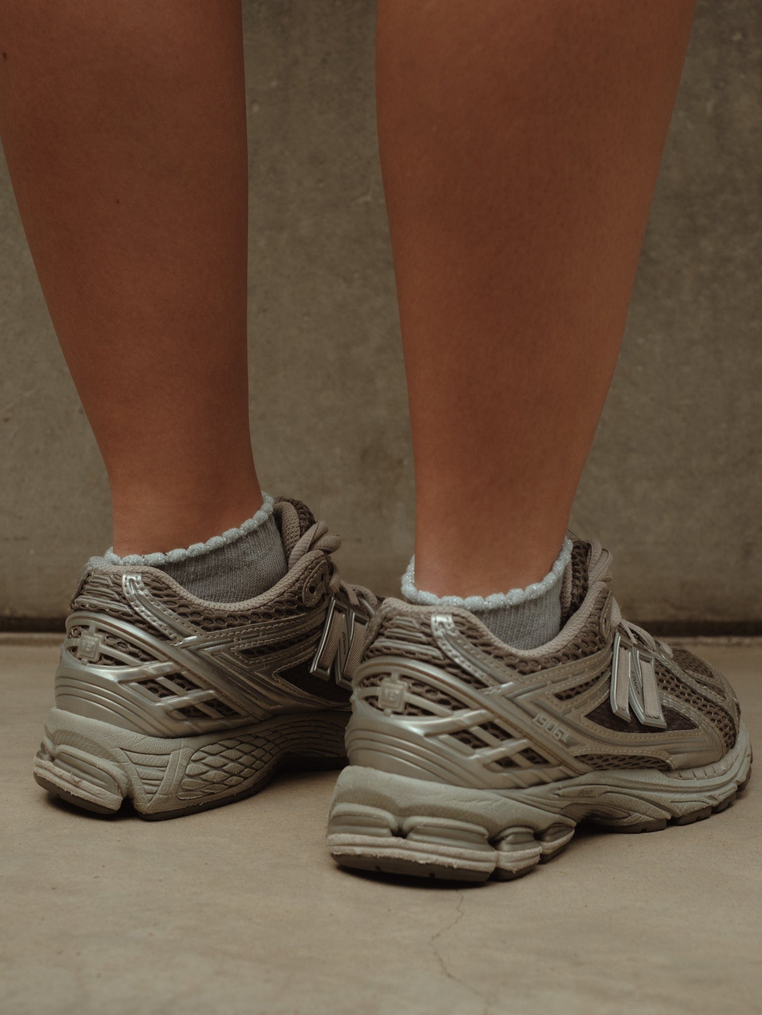 WAVE ANKLE SOCKS - SHINY GRAY - imagen 18