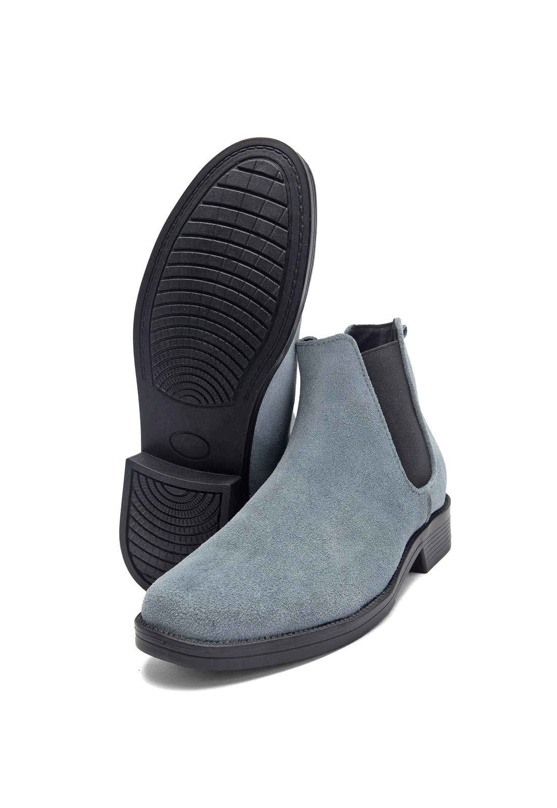 Botines chelsea gris en gamuza. - imagen 4