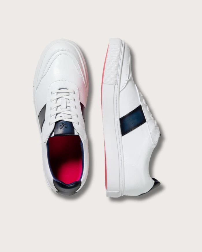 Sneaker Pisa Bianco-Azul - imagen 2