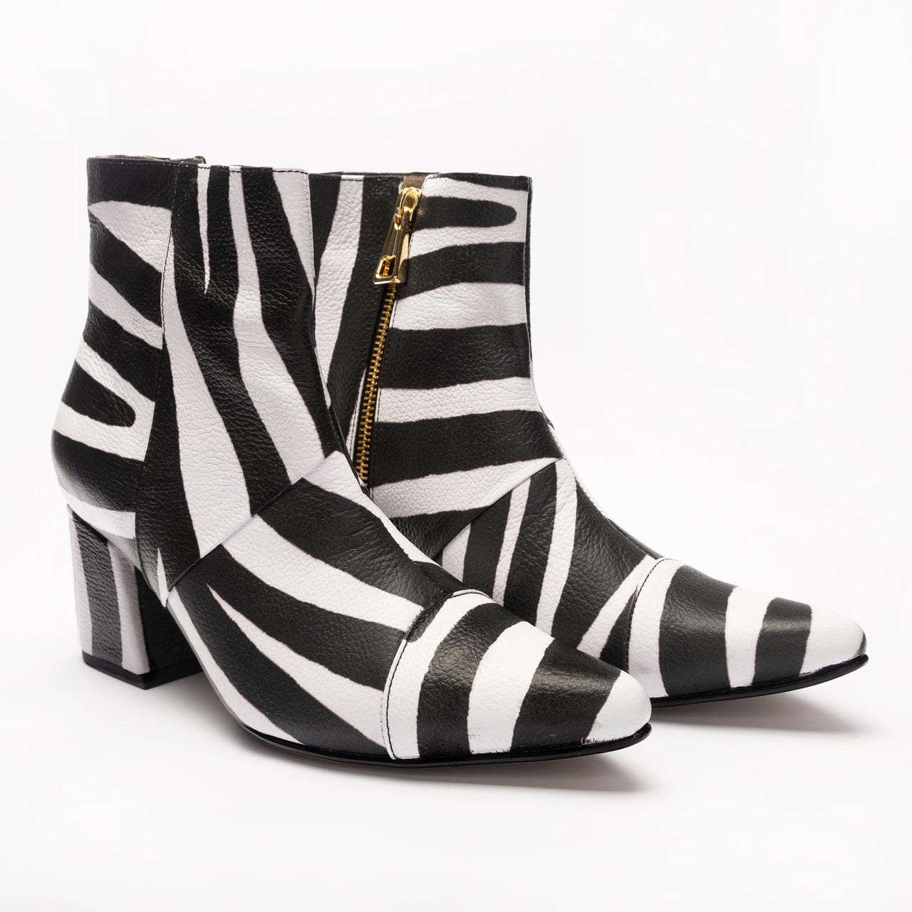 ZEBRA black X white ANKLE boots - imagen 2
