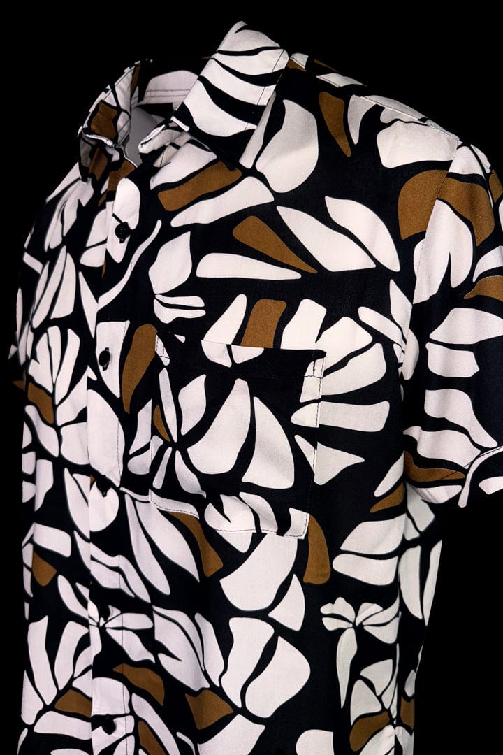 Camisa negra hojas - imagen 3