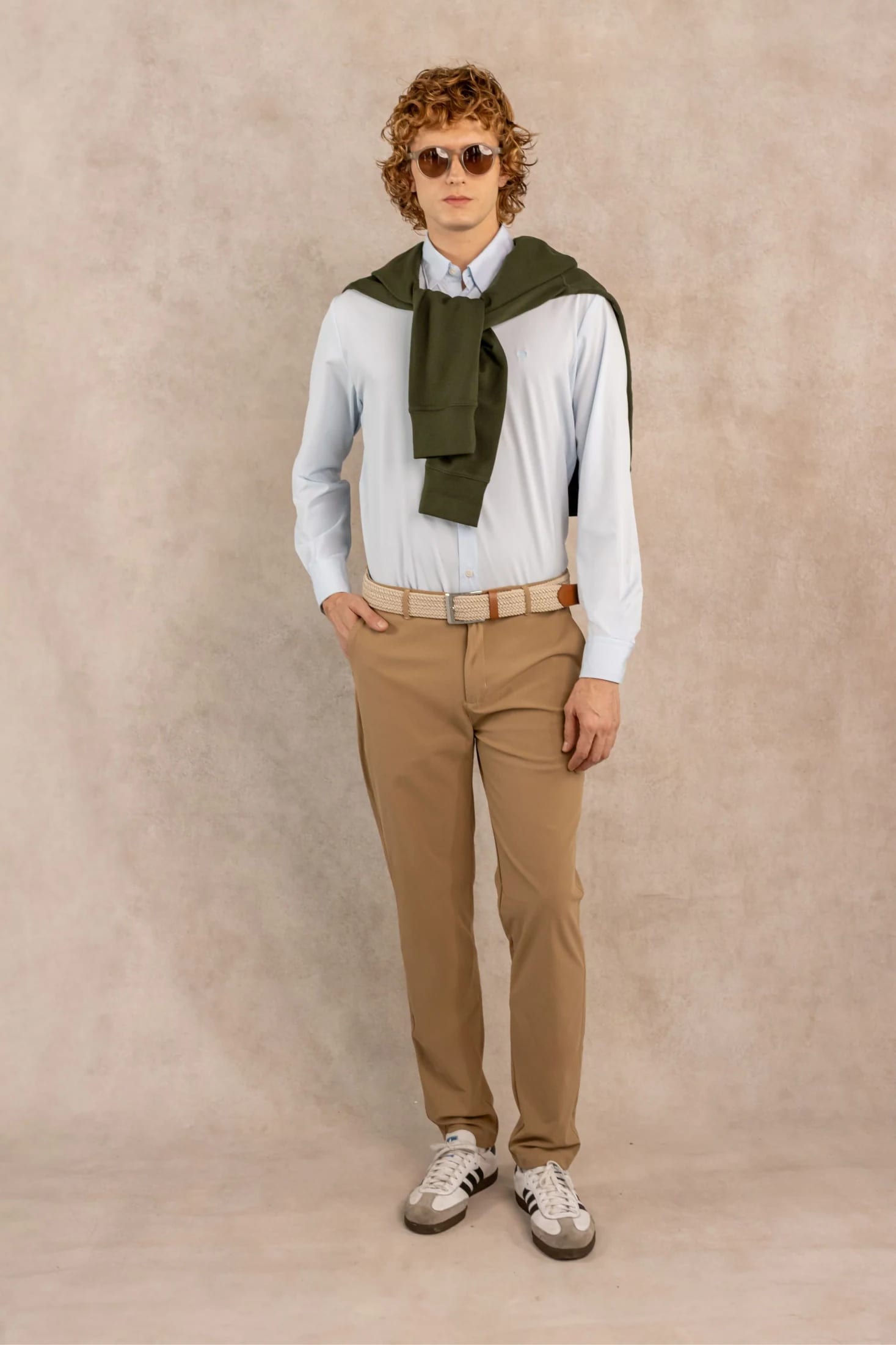 Camisa Performance Antiarrugas Azul Claro - imagen 6