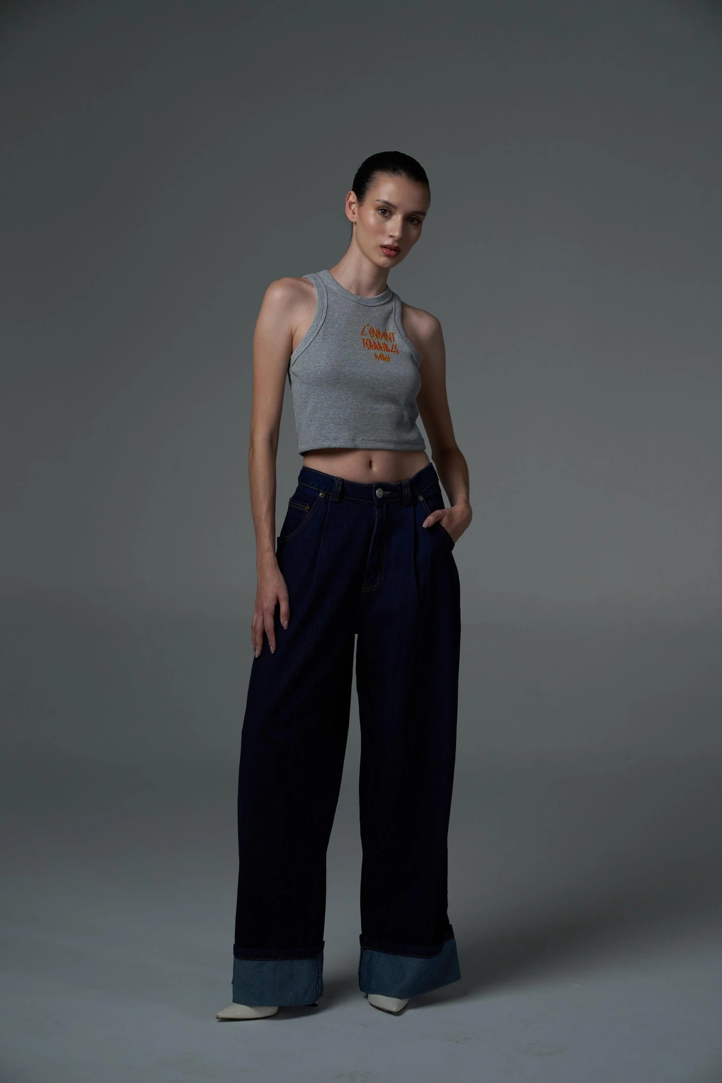 L'ENFANT GRAY WOMEN TANK TOP - imagen 6