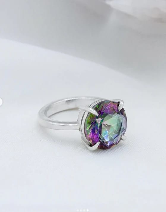 Anillo Topacio Mistico Redondo - imagen 3