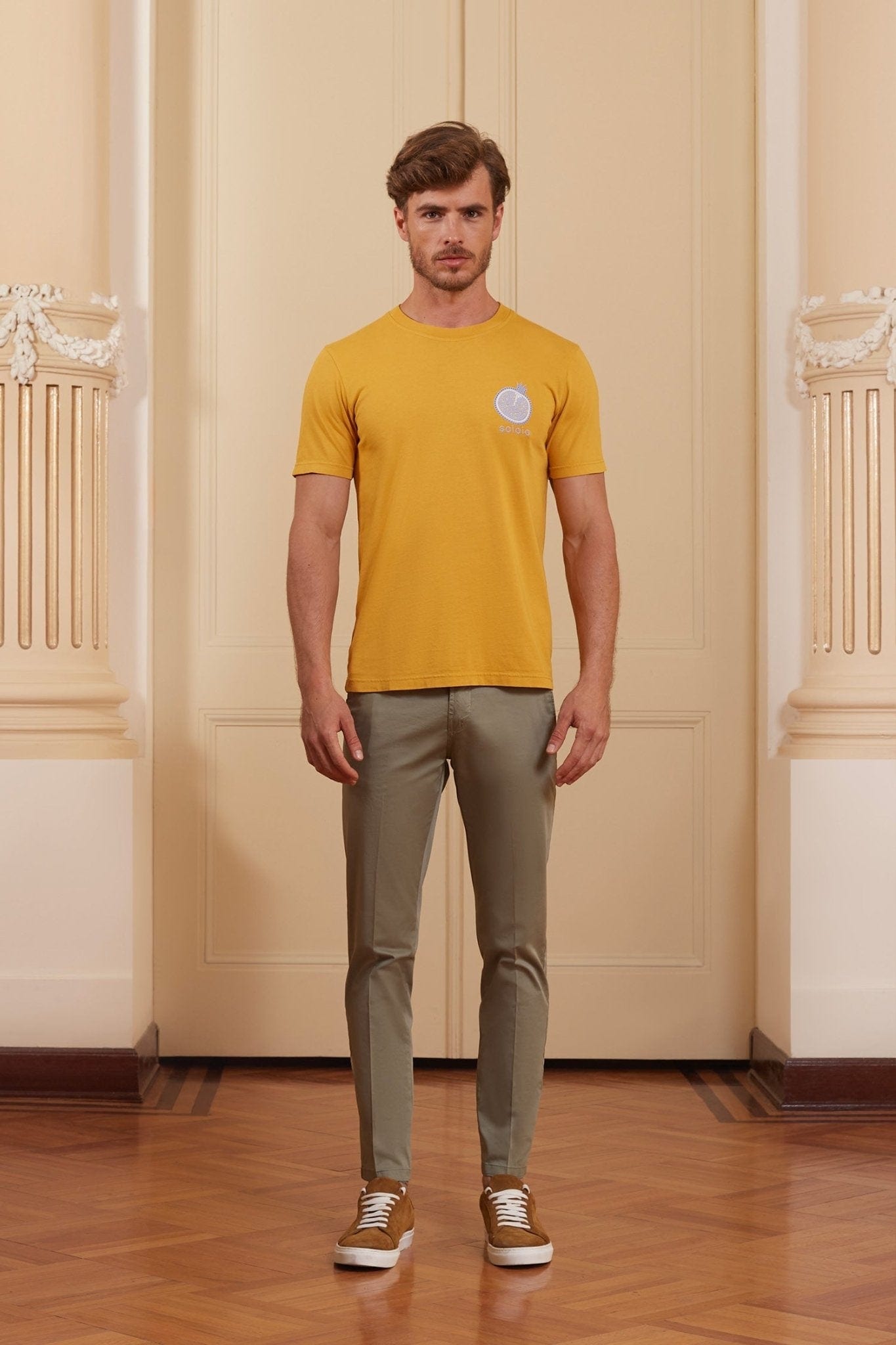 Men's cotton t-shirt yellow bastión - imagen 2