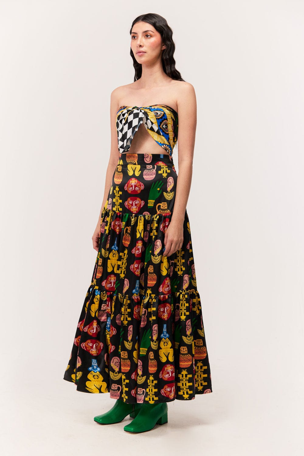 Maxi Falda / Estampado Figuras Sentido Precolombino - imagen 2