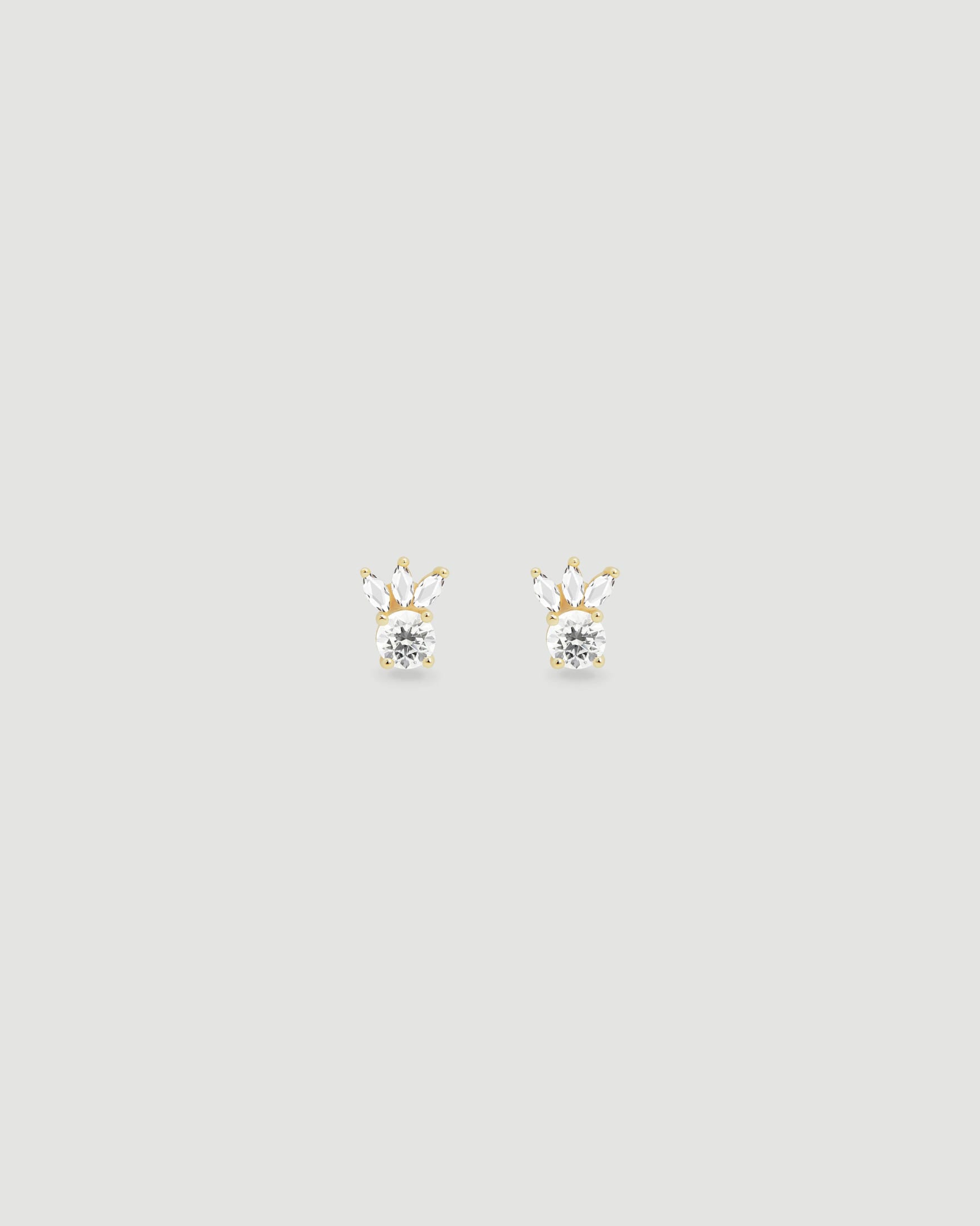 Aretes Mini Corona Cristal - imagen 1