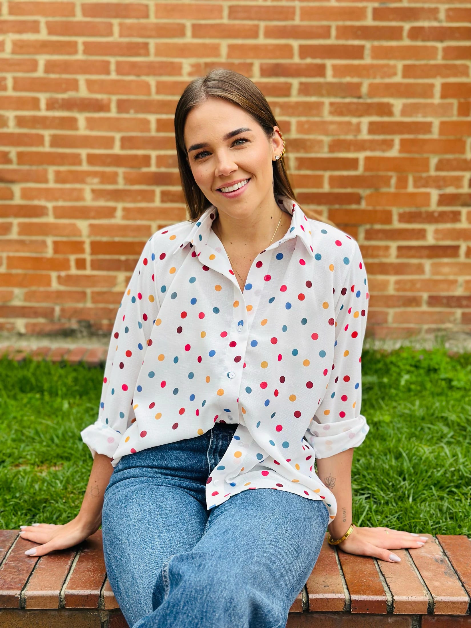 CAMISA ADELAIDA JUMPING DOTS FUN COLORS - imagen 1