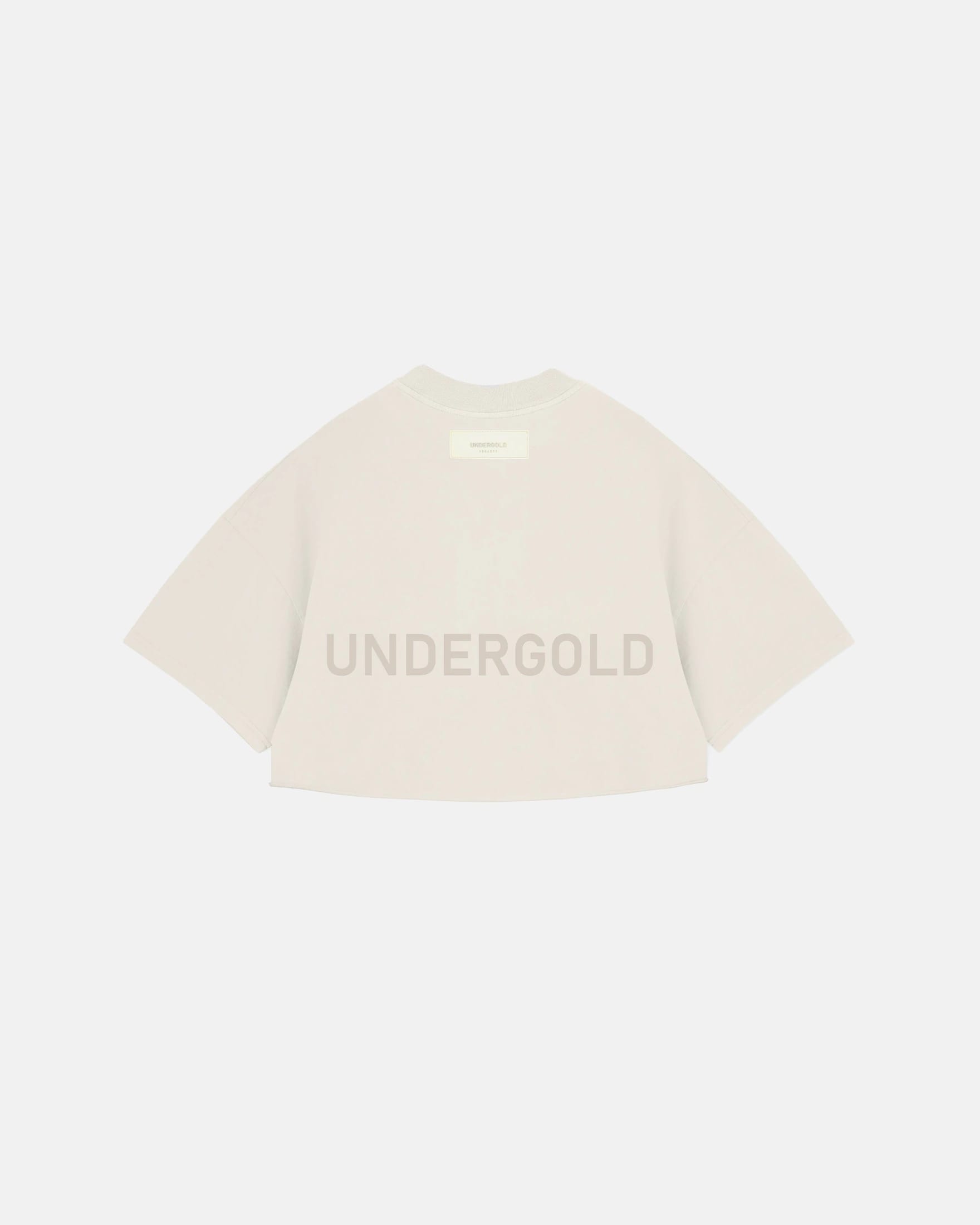 Line Logo Crop Top Cream - imagen 1