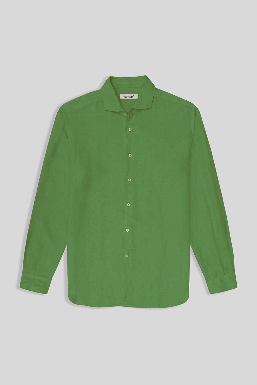 Men’s linen shirt forest green - imagen 1
