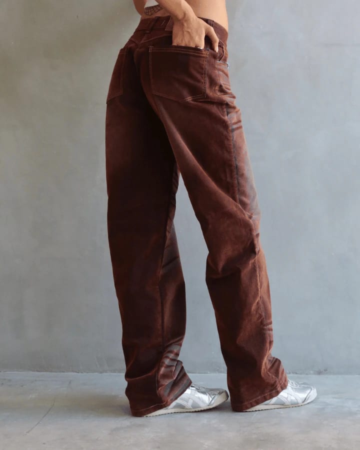JEAN STRAIGHT FIT ZEBRA STYLED CAFÉ - imagen 2