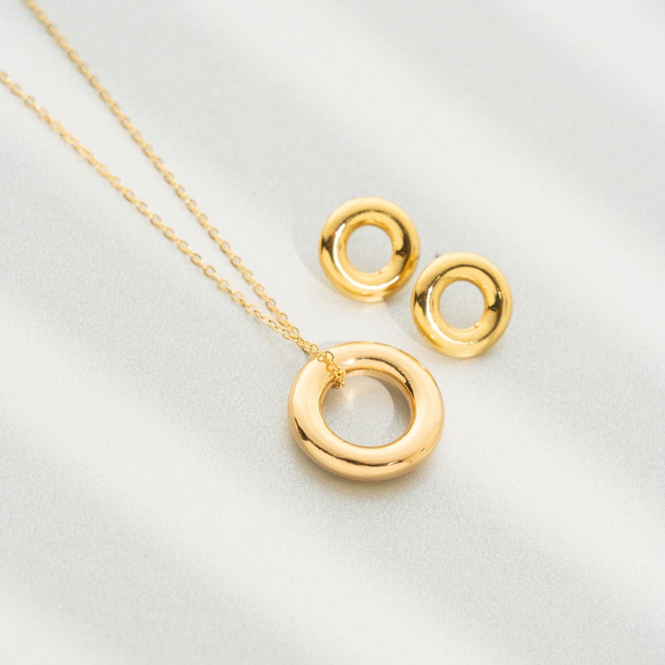 Set Collar + Aretes Circulos - imagen 2