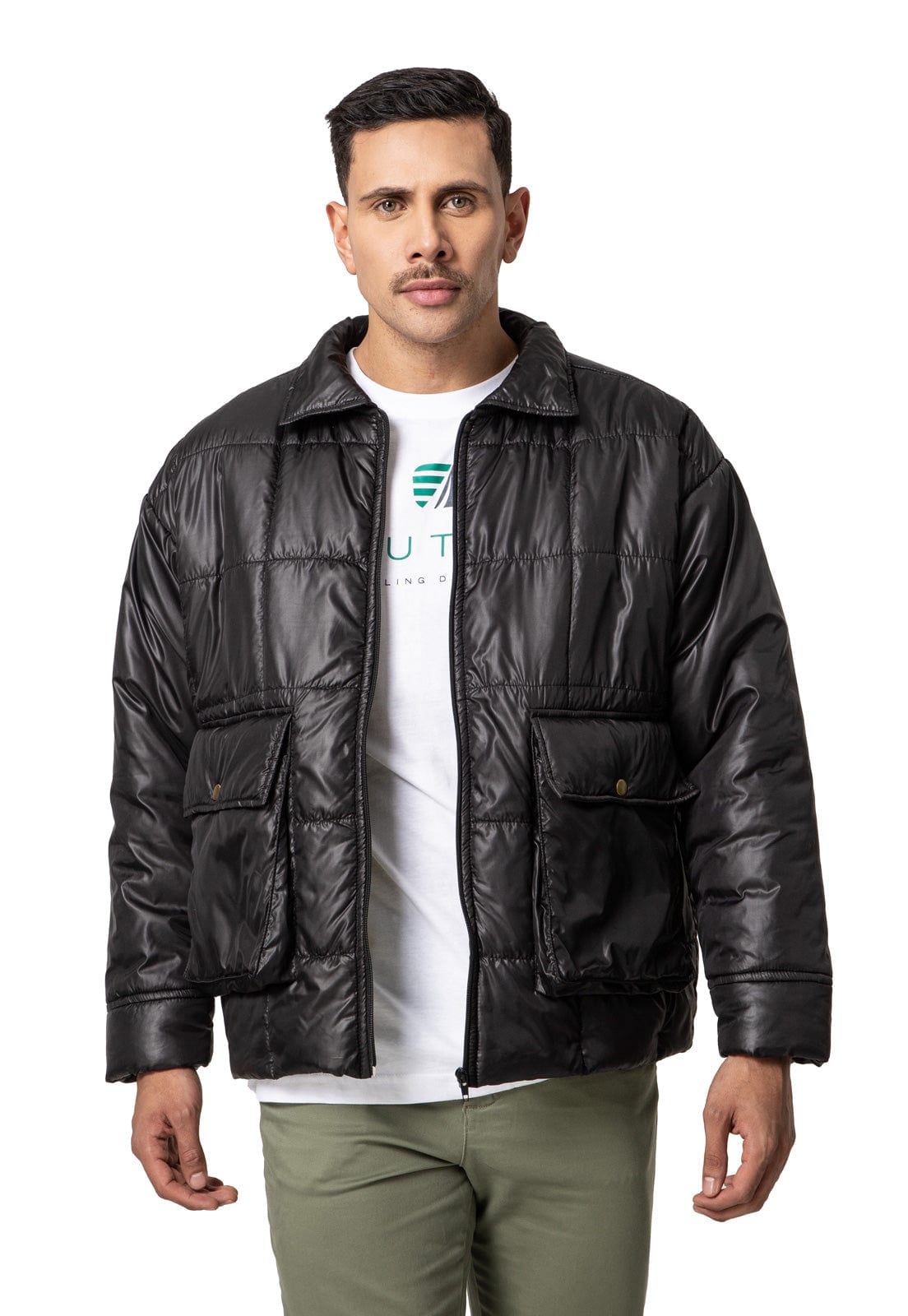 Chaqueta puffer negra - imagen 1