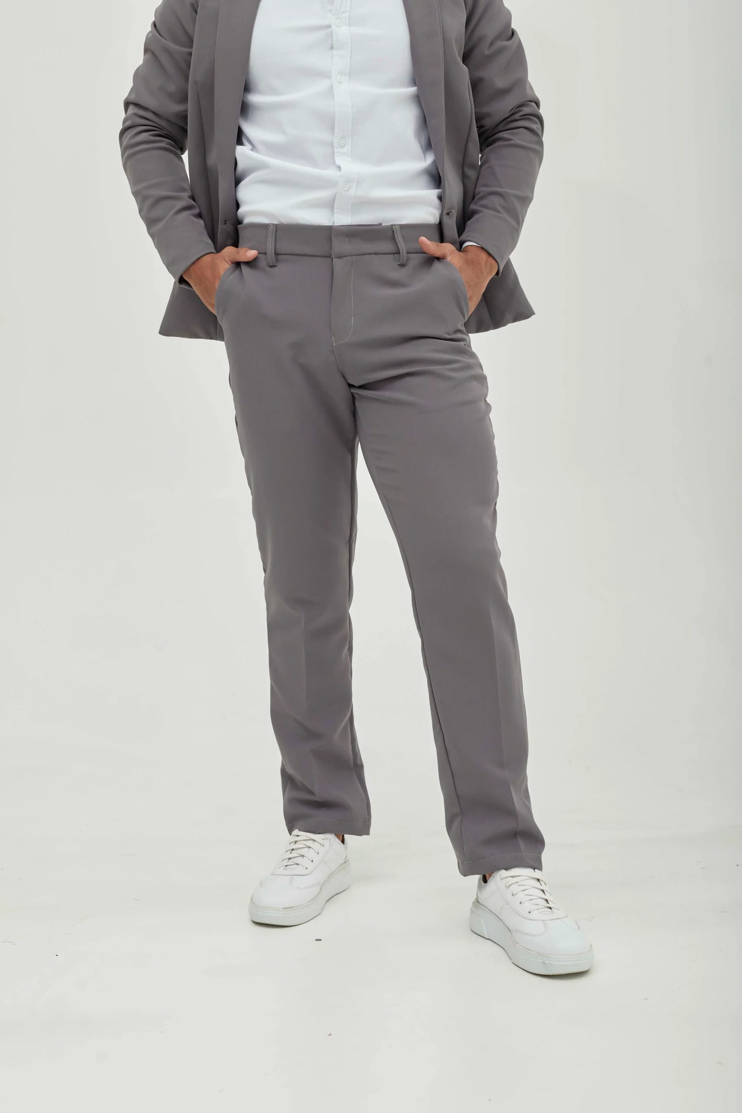 Pantalón Recto Gris plomo - imagen 3