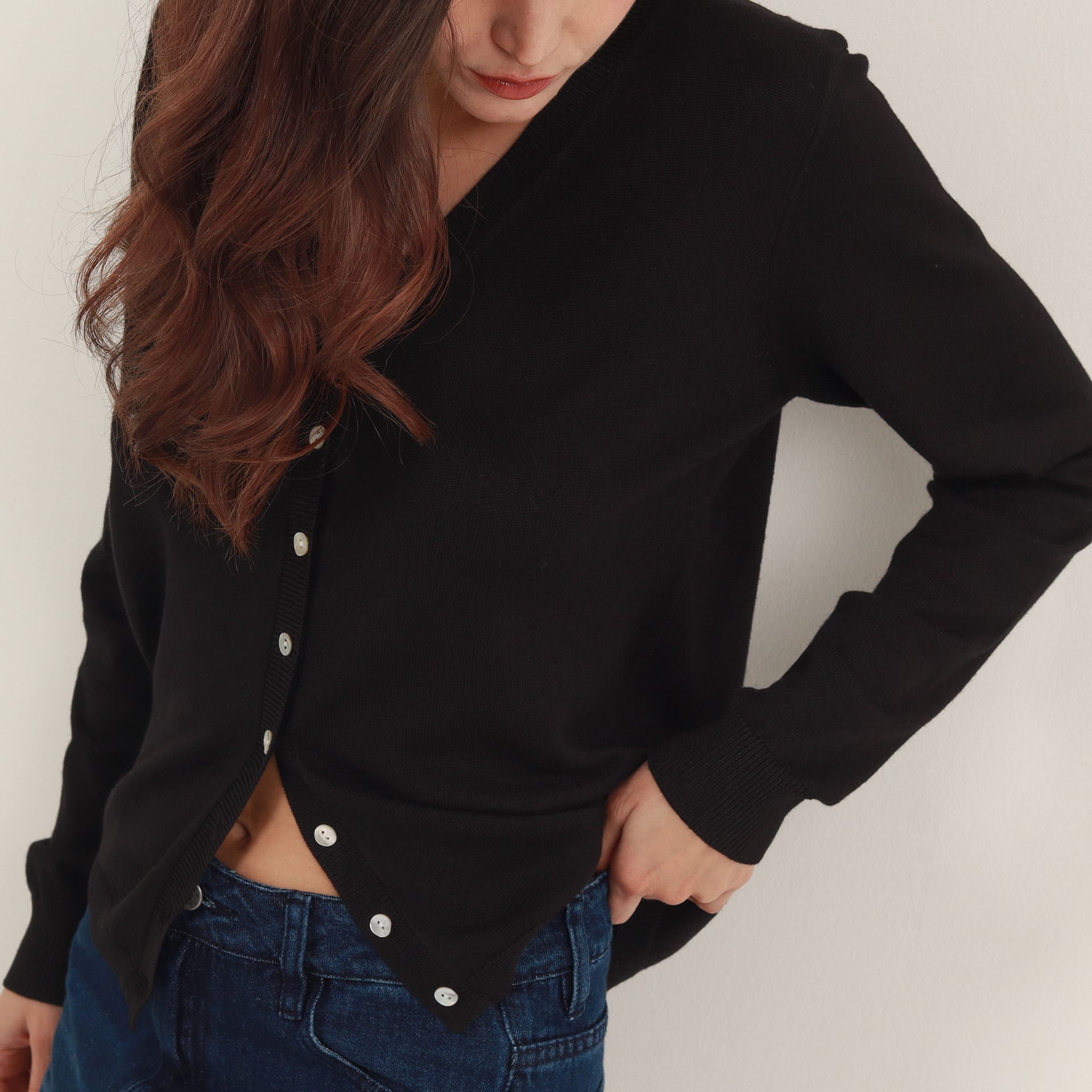 Sweater cardigan con botones manga larga - imagen 15