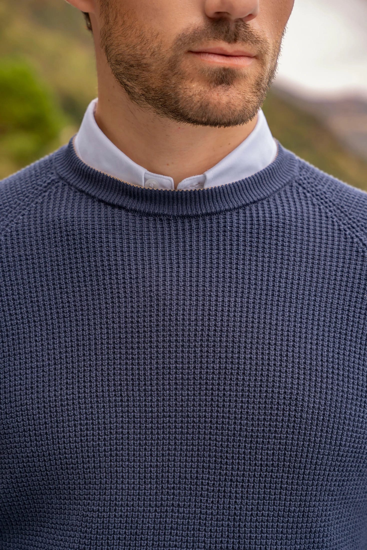 Suéter Vigneto Cuello redondo Hombre Azul Oscuro - imagen 2