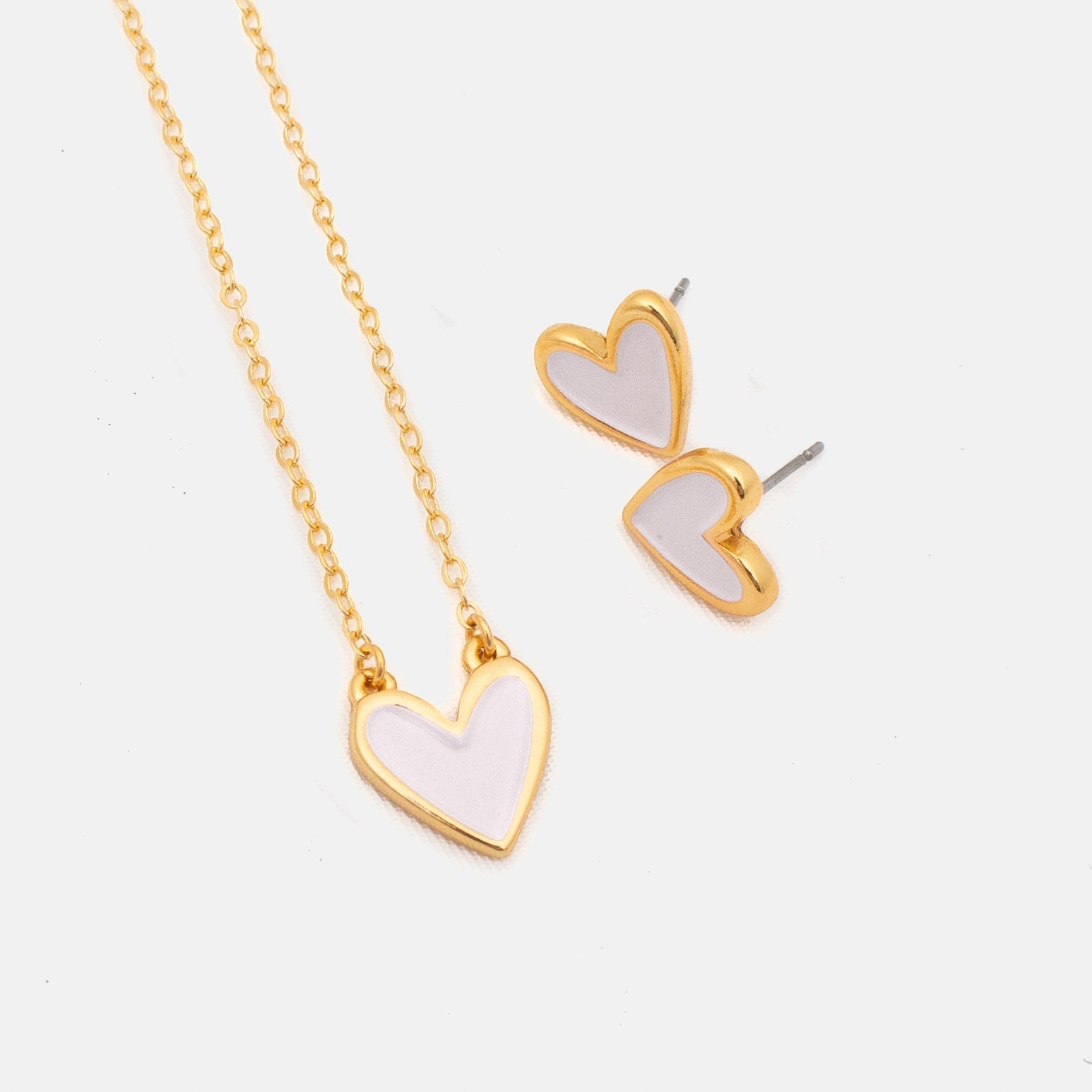 Set Cadena + Aretes Corazón - imagen 6