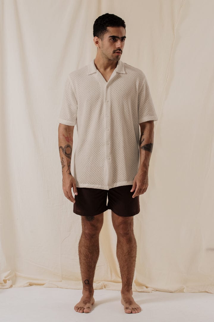 Camisa tejida beige - imagen 3