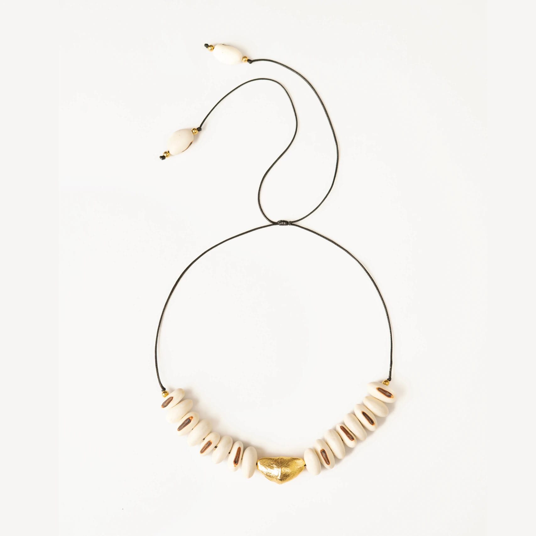 Collar Fruto Frijol Blanco - imagen 2